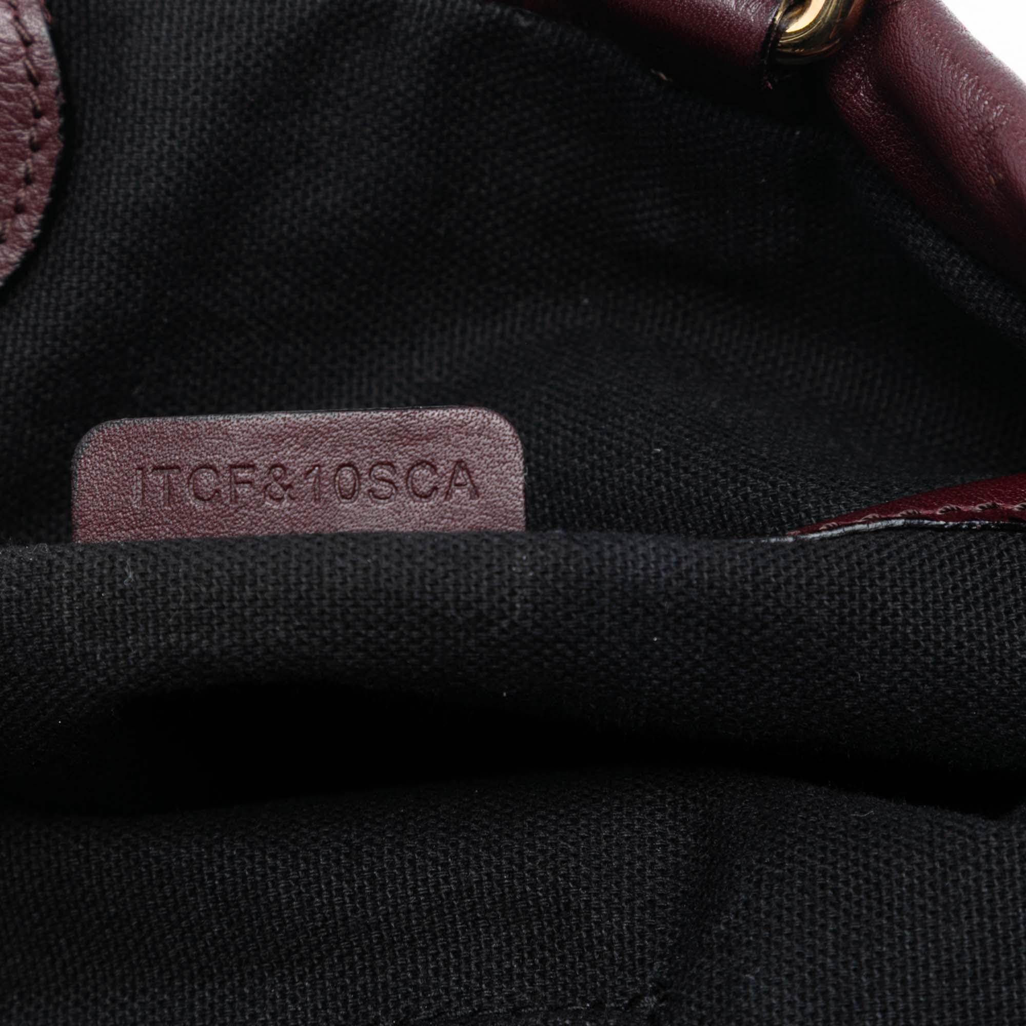 Big Crush Tote Leather and House Check Canvas Large - Image 6