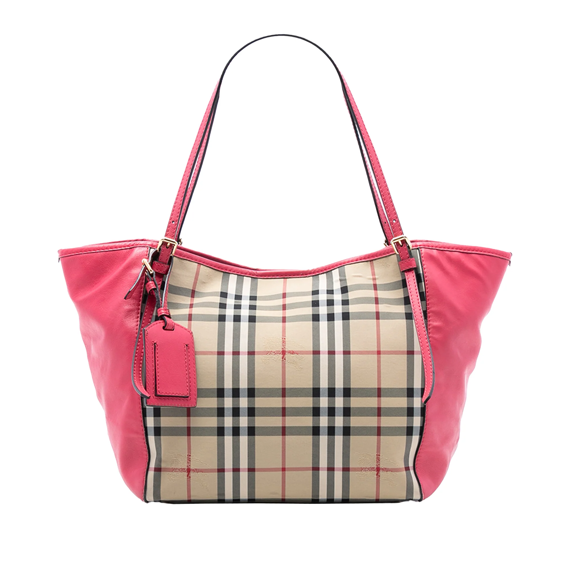 Canterbury Tote Horseferry Check Canvas and Leather Small