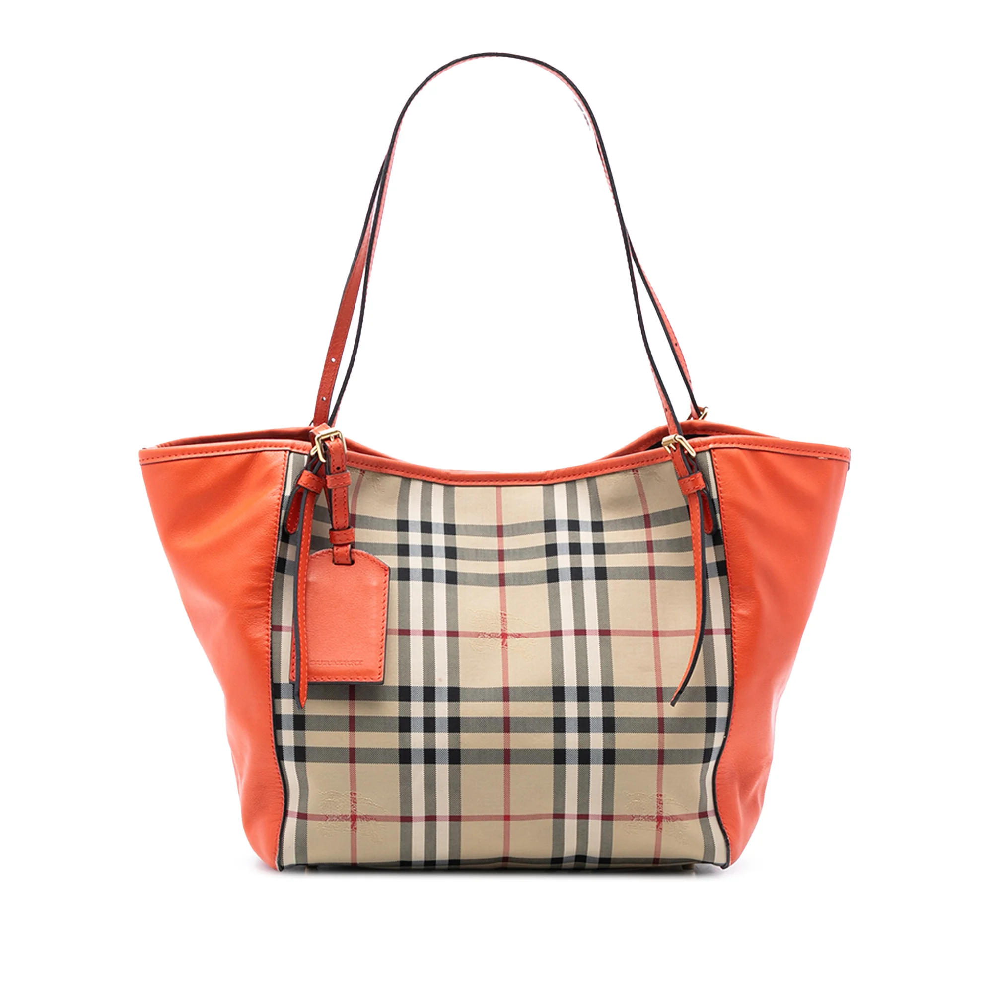 Canterbury Tote Horseferry Check Canvas and Leather Small