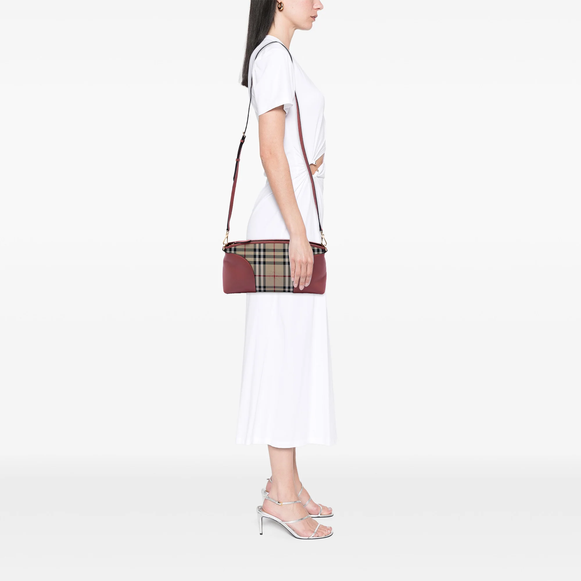 Chichester Crossbody Bag Horseferry Check Canvas and Leather Small - Image 7