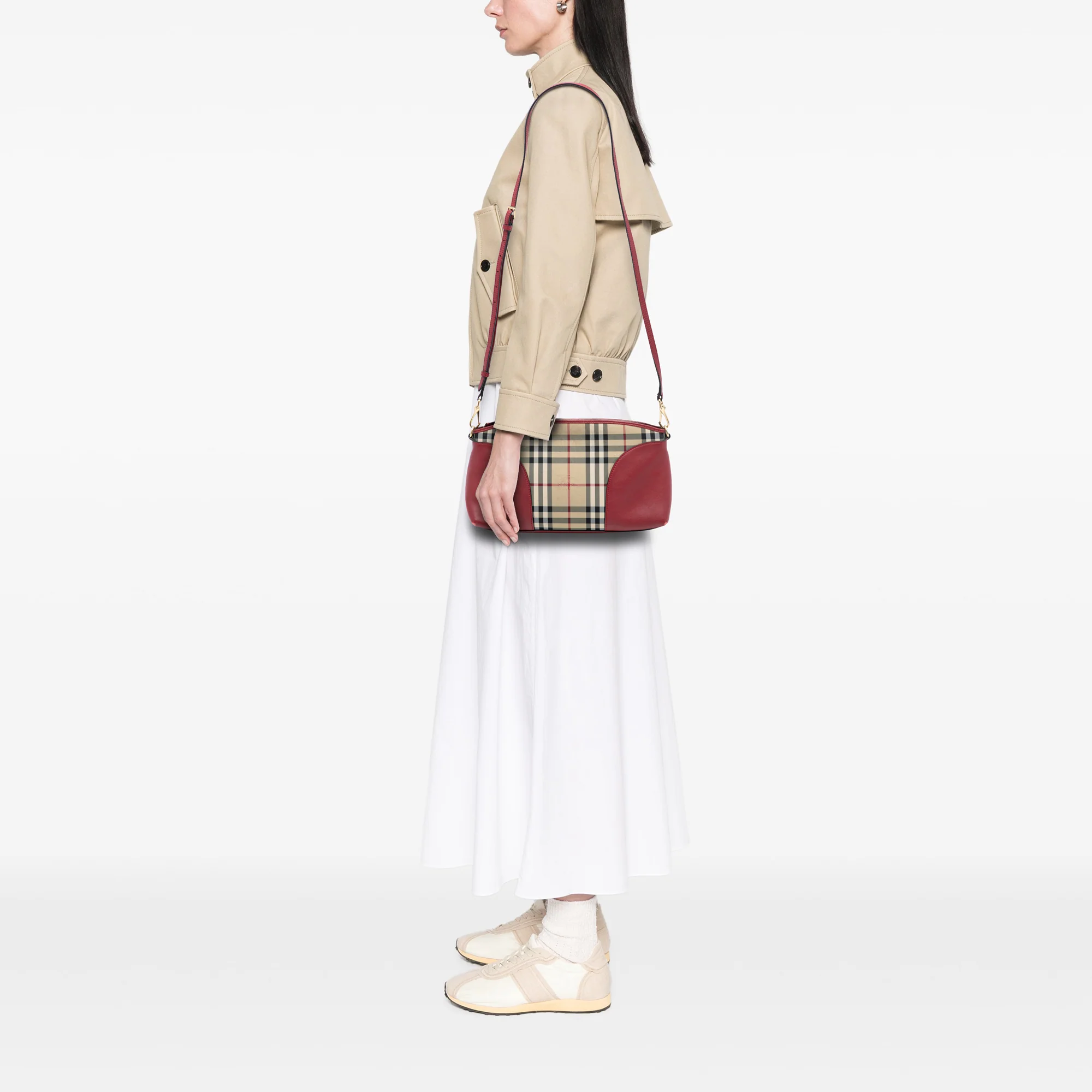 Chichester Crossbody Bag Horseferry Check Canvas and Leather Small - Image 7