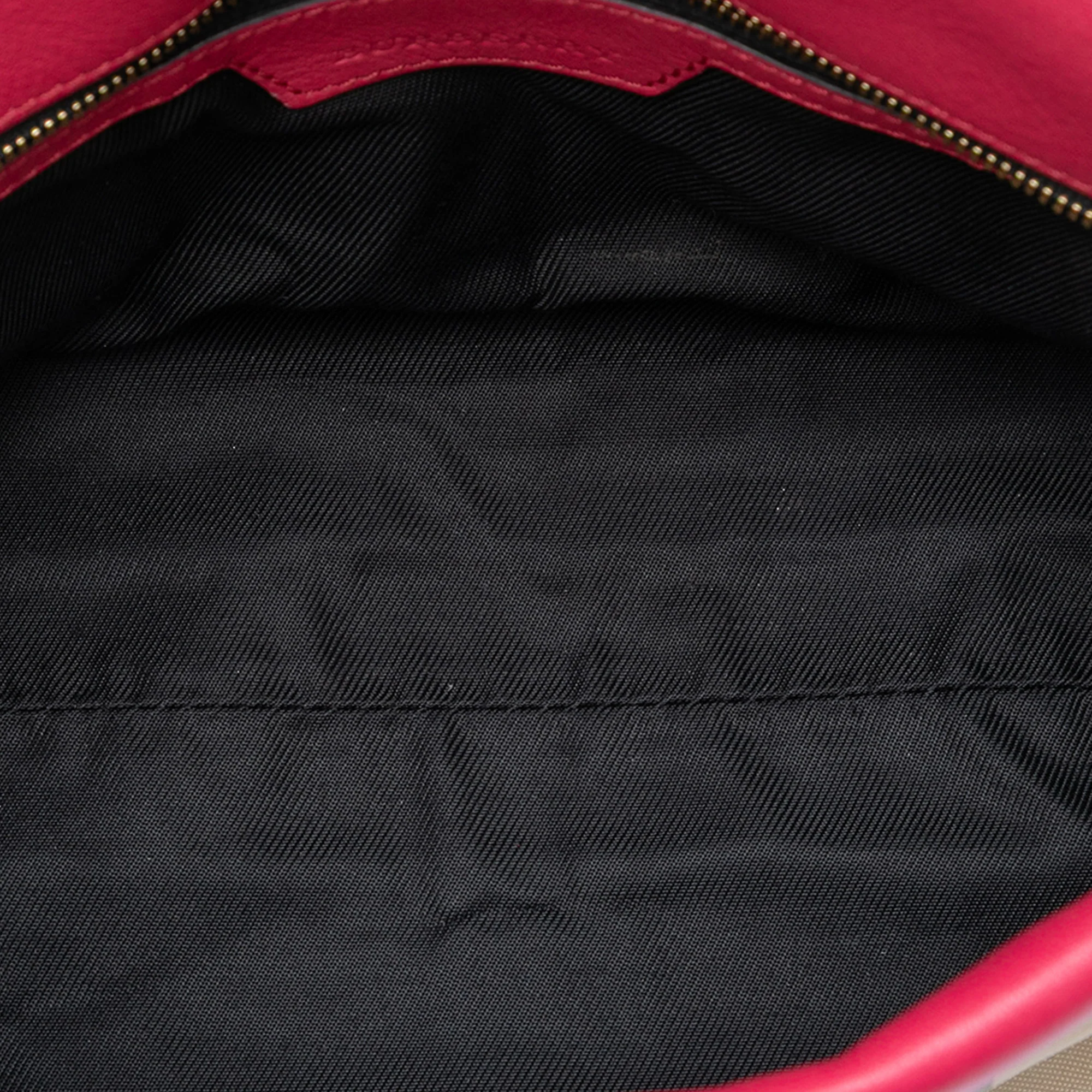 Leah Clutch Bag Horseferry Check Canvas Small - Image 4