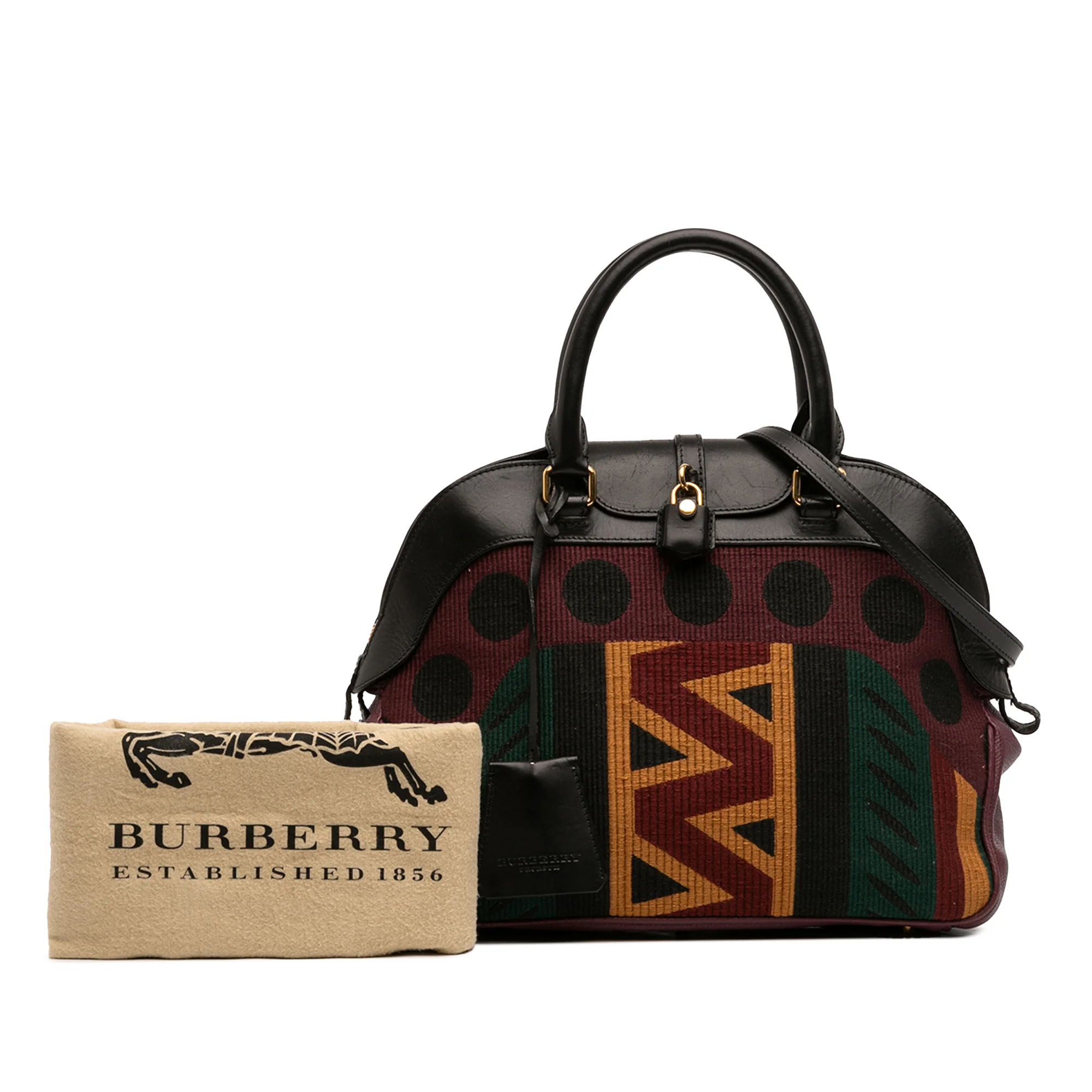 Milverton Dome Bowling Bag Tapestry with Leather Medium - Image 7