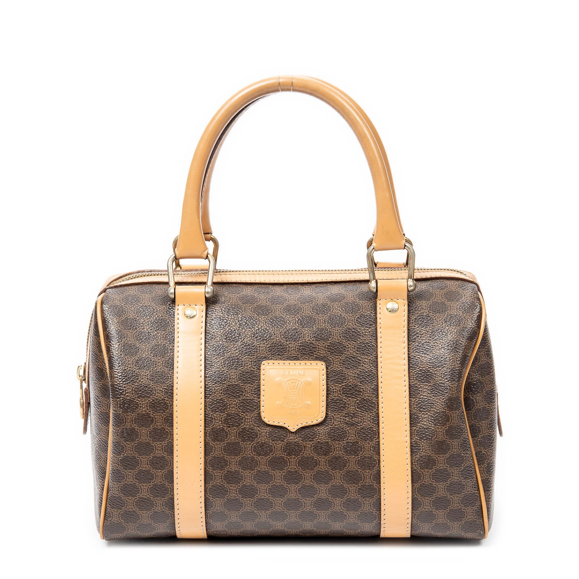 Boston Bag Triomphe Coated Canvas Small