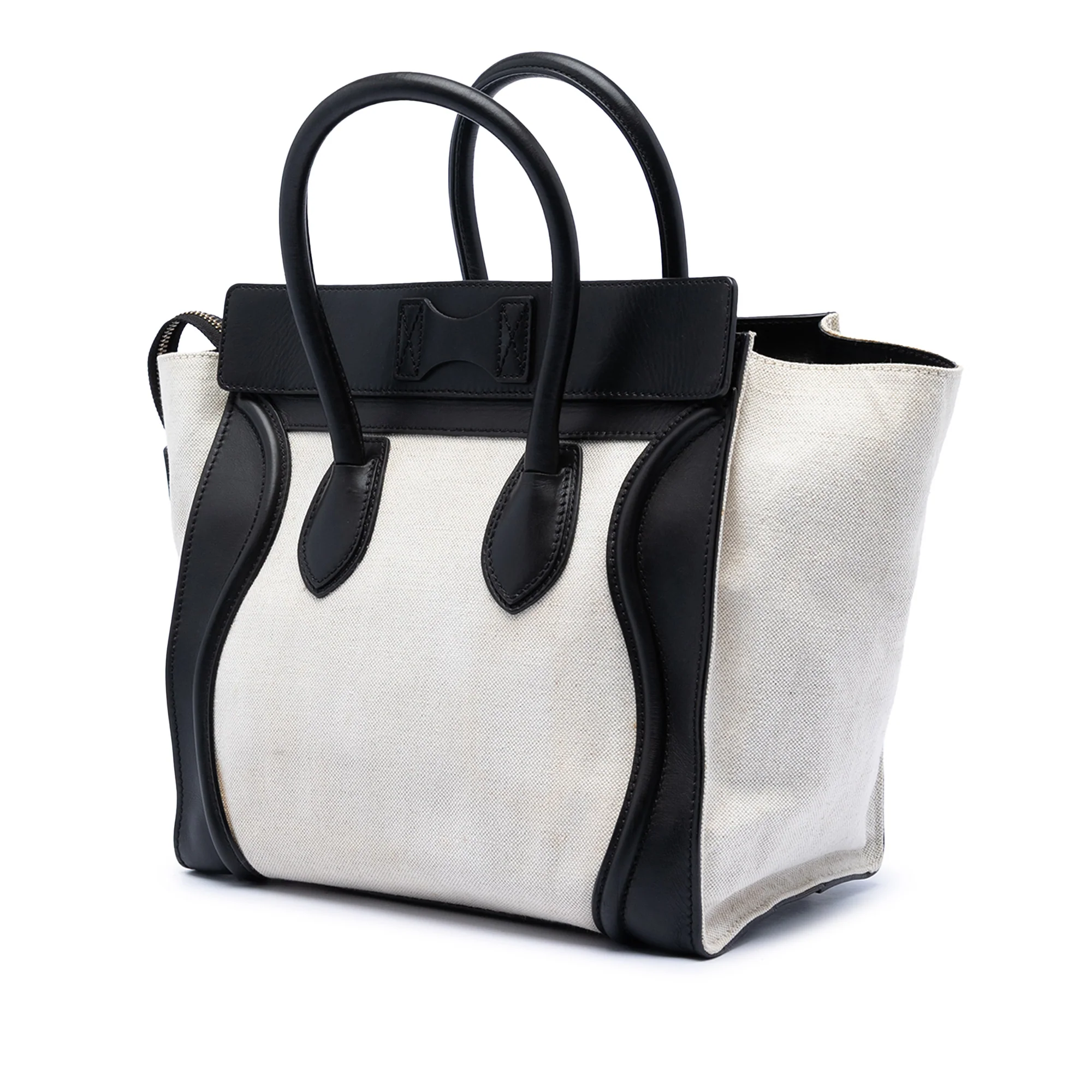 Luggage Bag Canvas and Leather Mini - Image 2