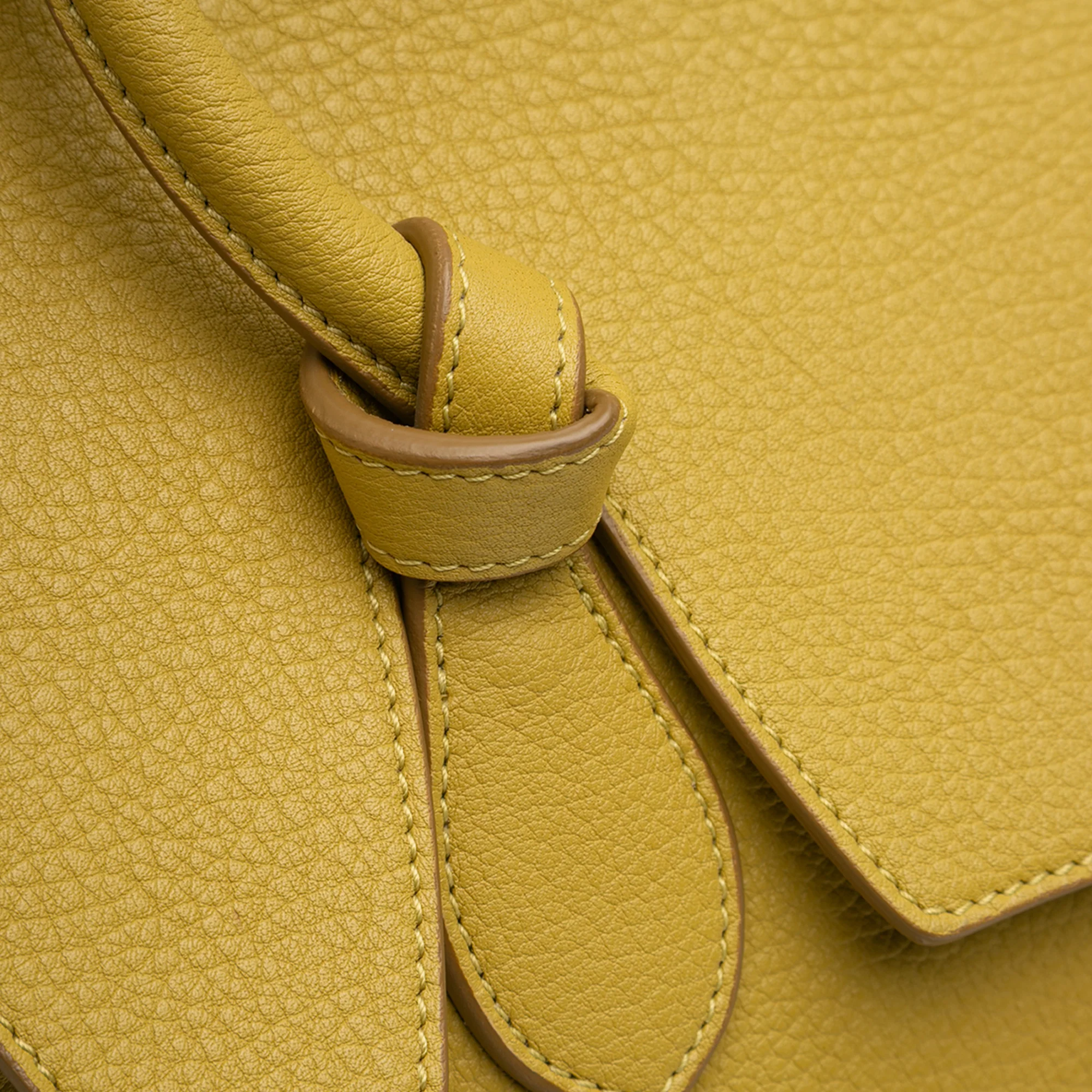 Tie Knot Tote Grainy Leather Mini - Image 8