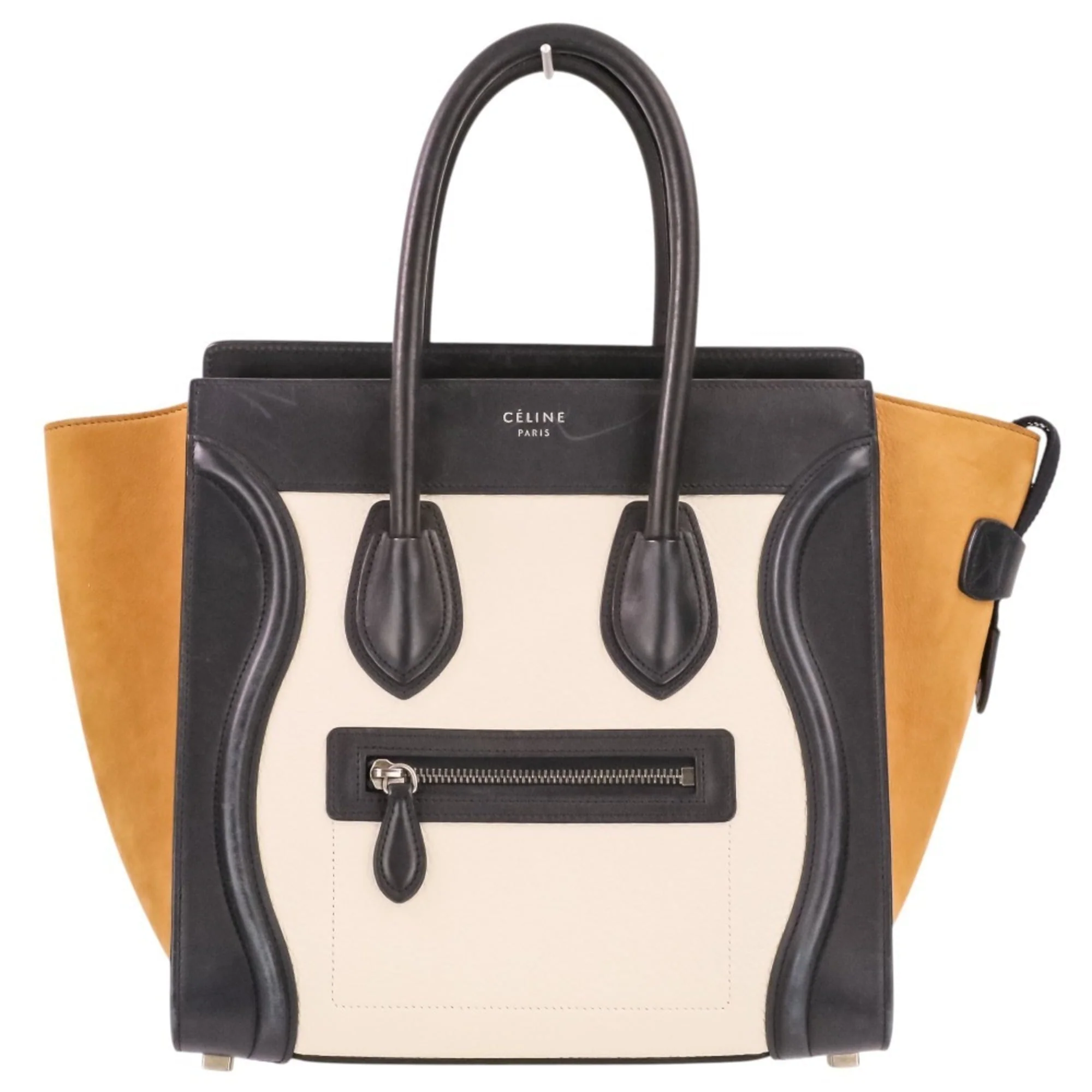 Tricolor Luggage Bag Leather Micro