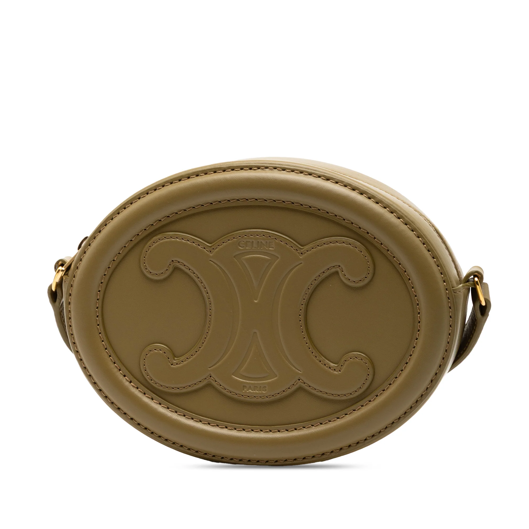 Triomphe Oval Crossbody Bag Leather - Image 2