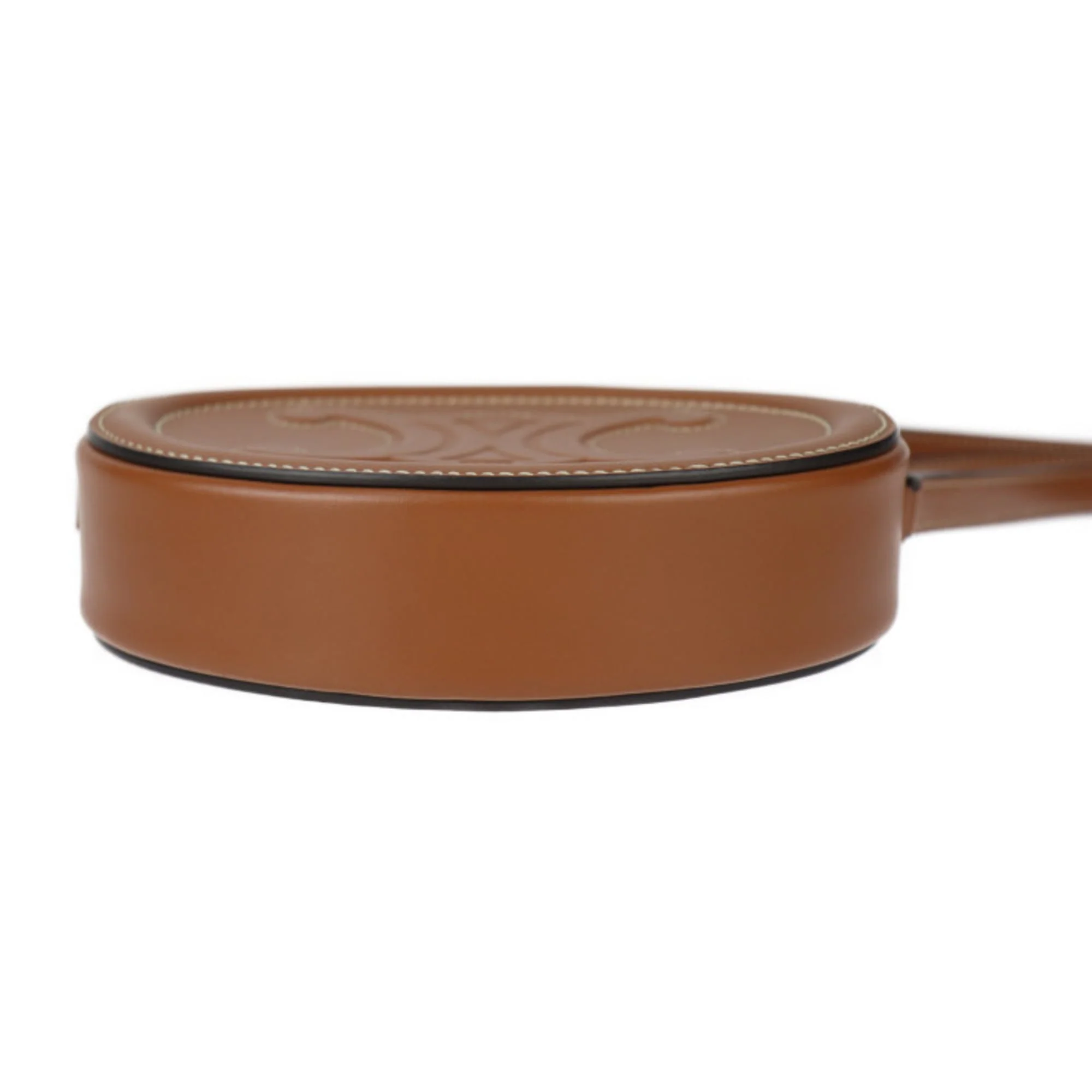 Triomphe Oval Crossbody Bag Leather - Image 4
