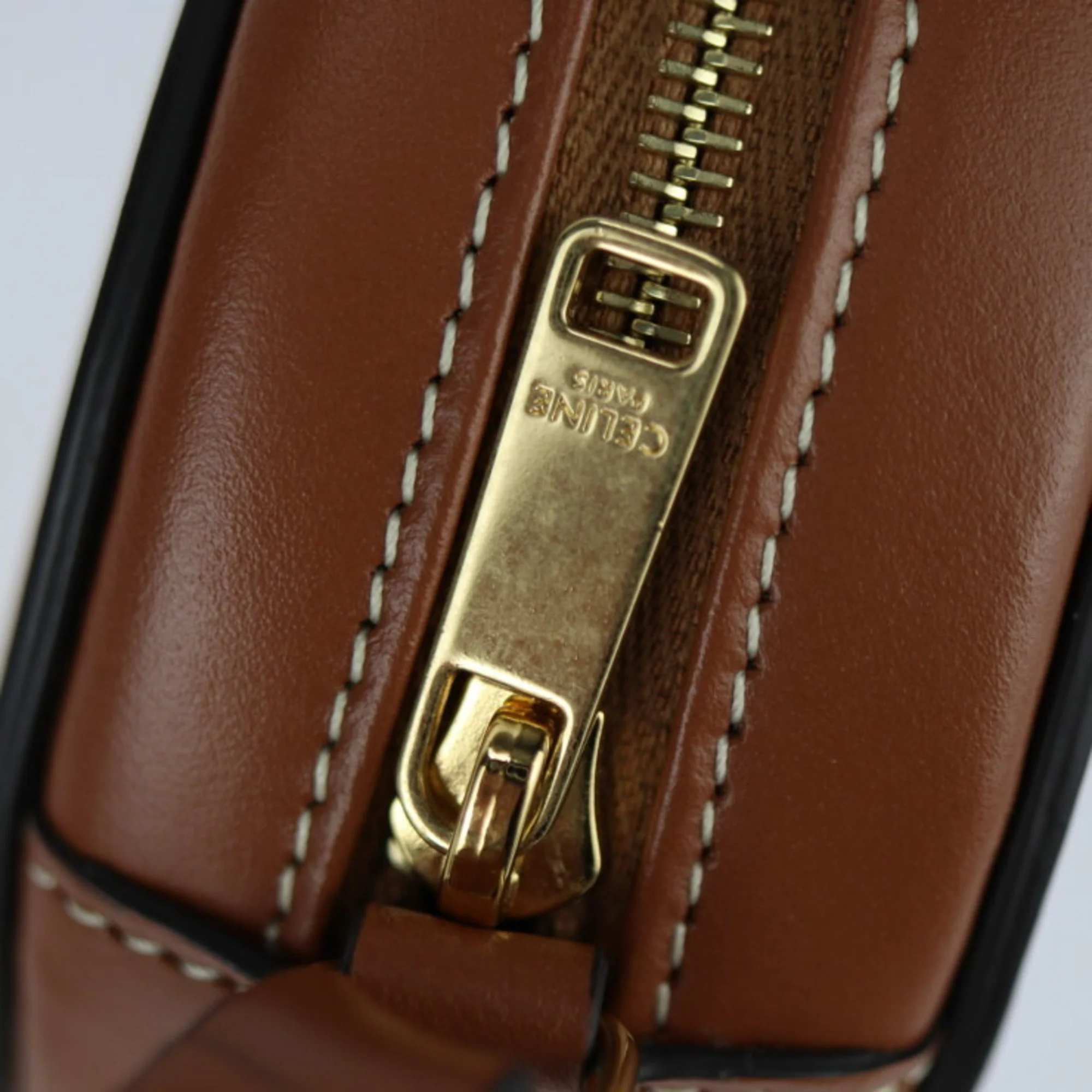 Triomphe Oval Crossbody Bag Leather - Image 6