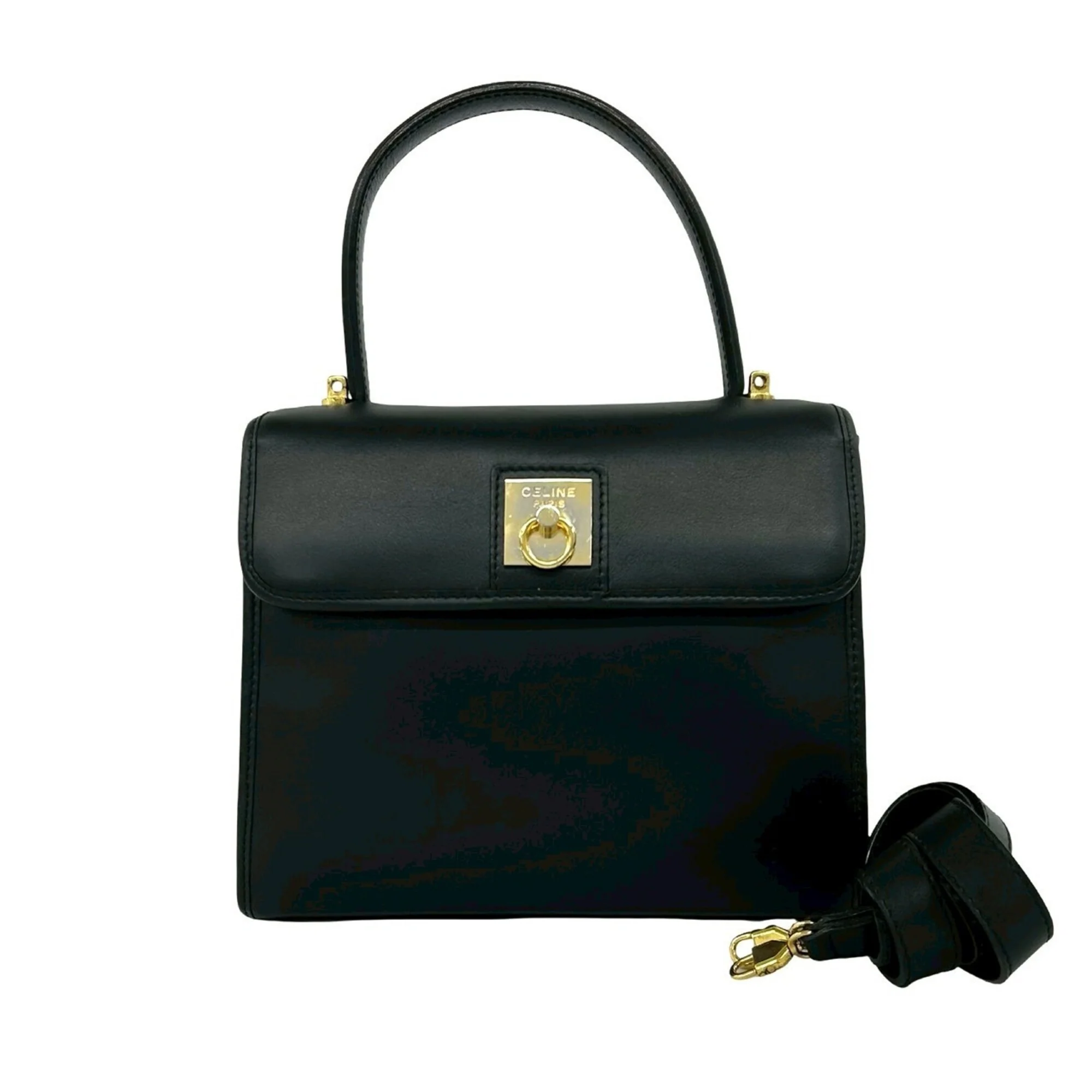 Vintage Logo Top Handle Bag Leather Small