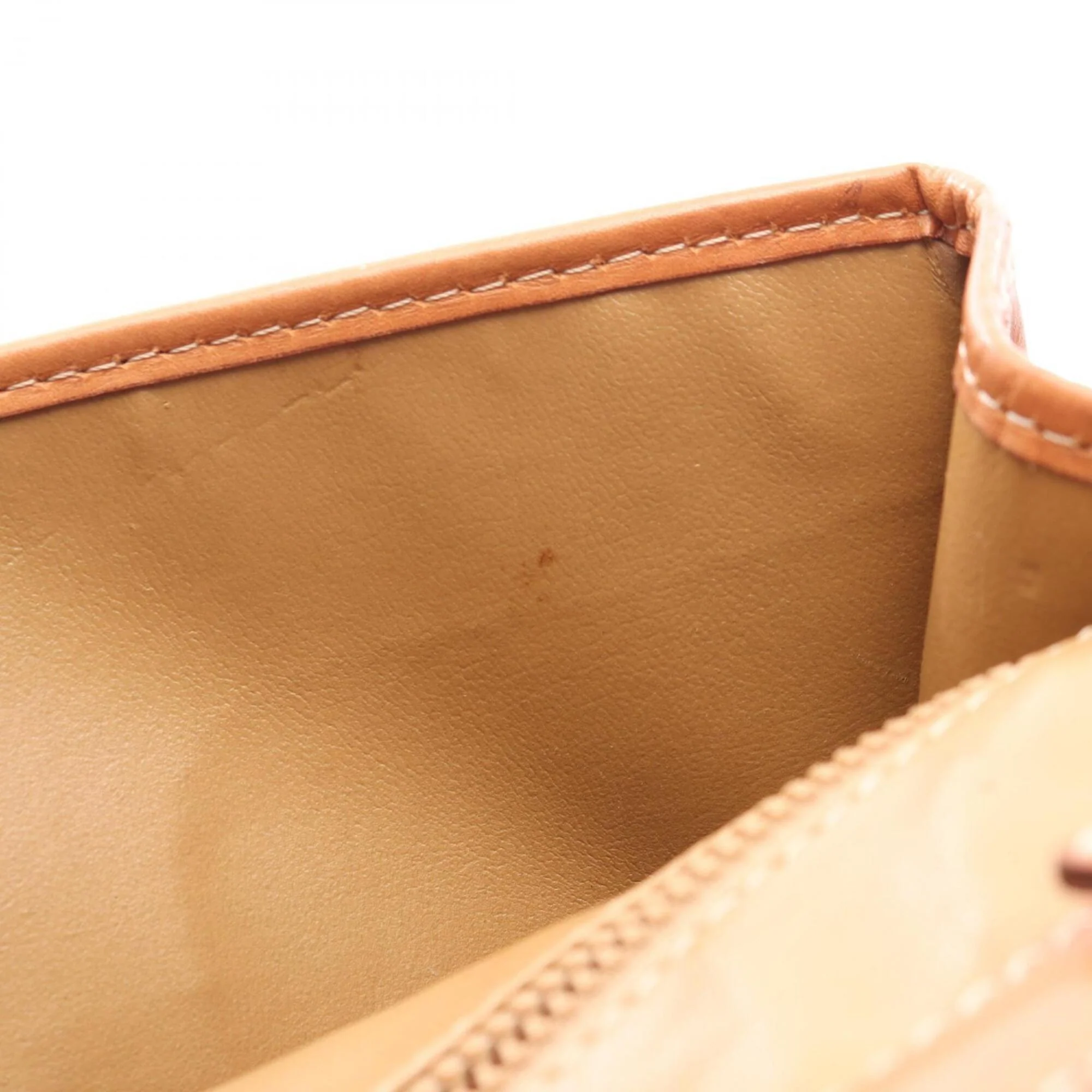 Vintage Saddle Flap Shoulder Bag Macadam Coated Canvas Small - Image 6