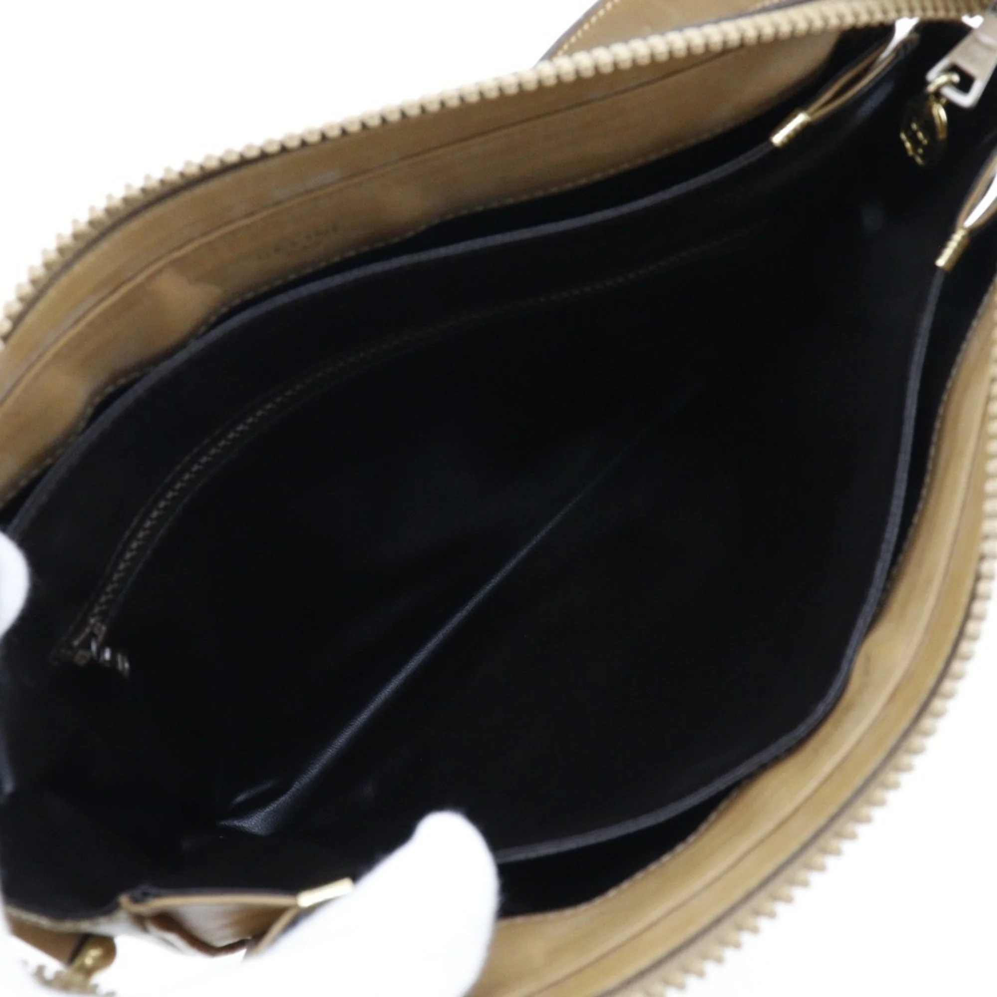 Vintage Saddle Flap Shoulder Bag Macadam Coated Canvas Small - Image 5