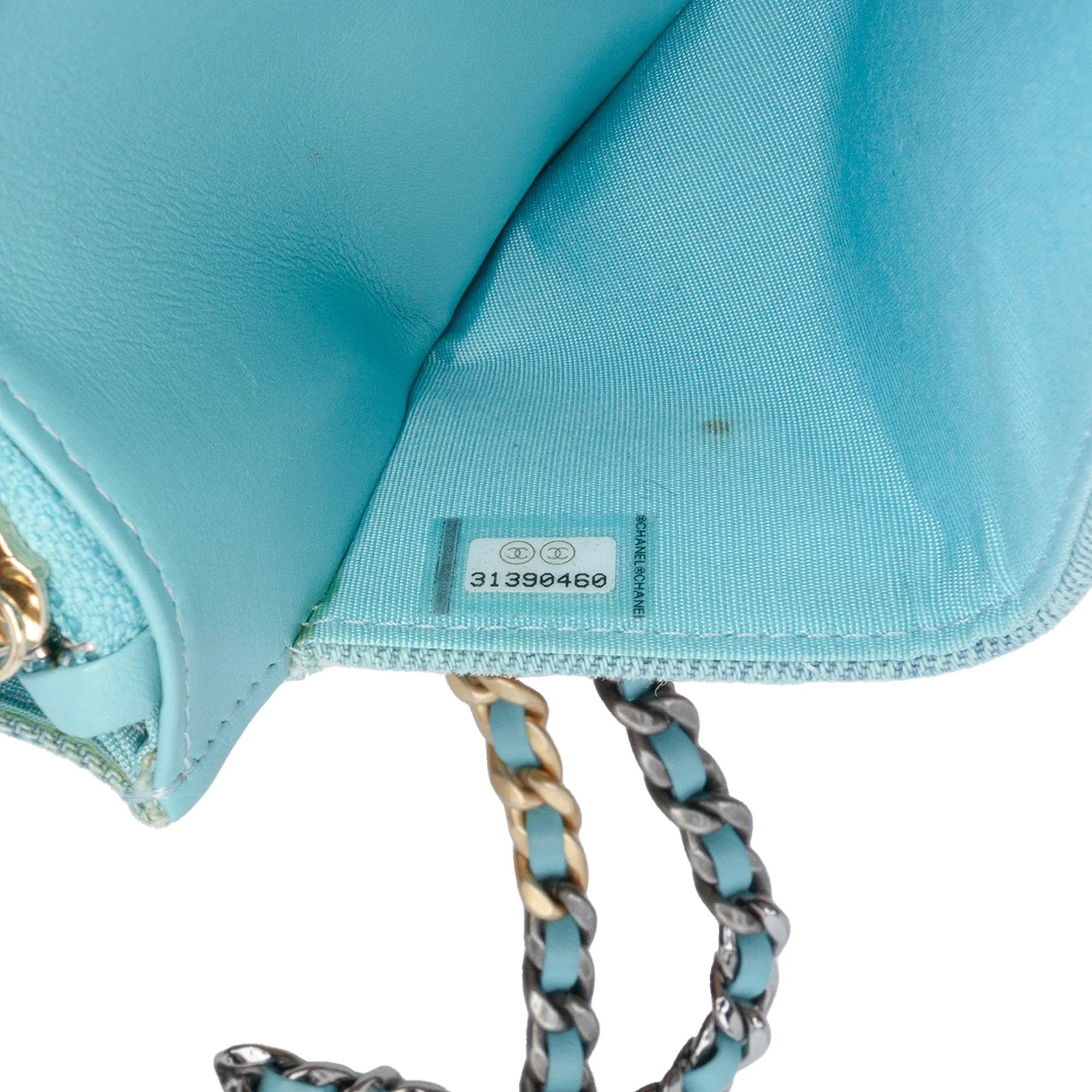19 Wallet on Chain Quilted Denim - Image 7