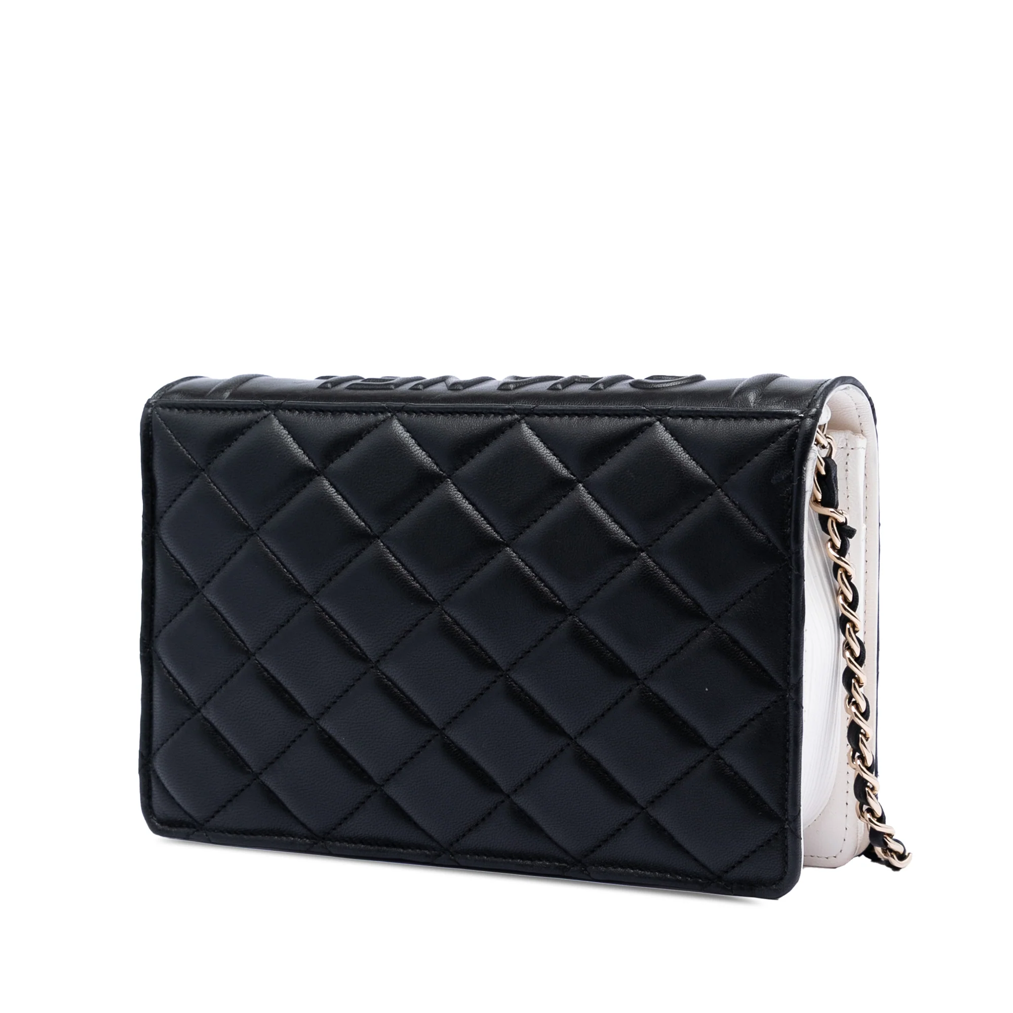 Book Wallet on Chain Quilted Lambskin - Image 2