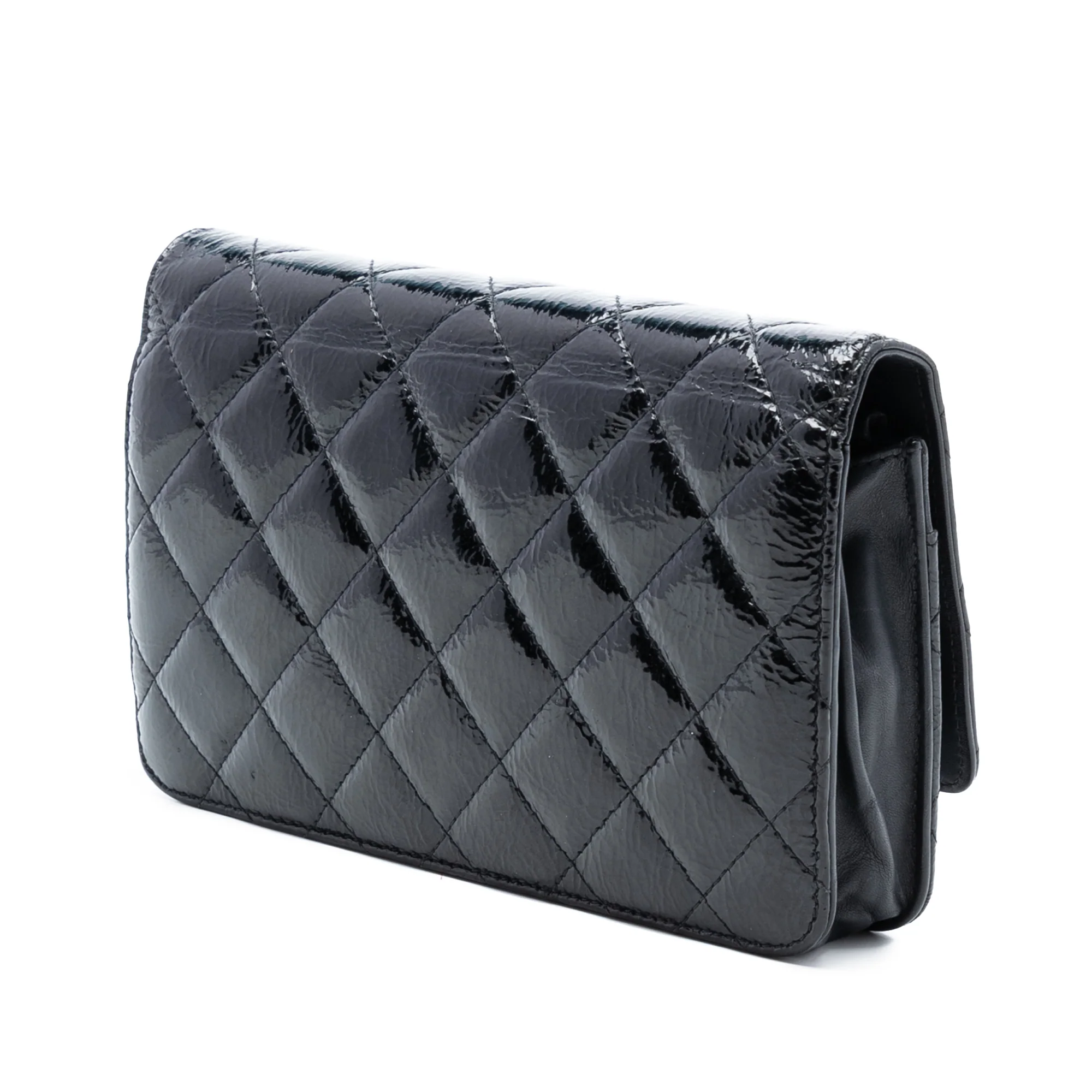 Brilliant Wallet on Chain Quilted Patent - Image 2