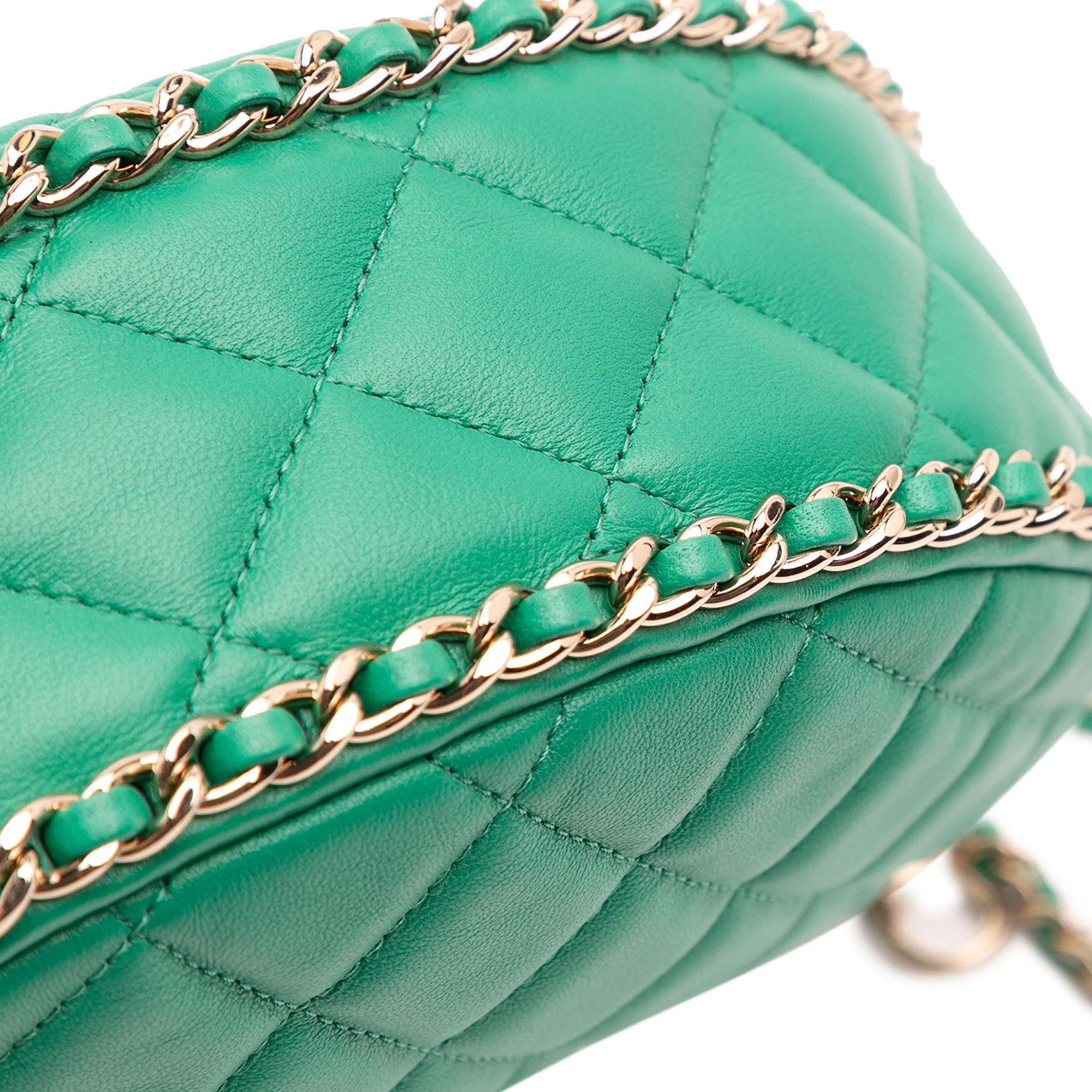 Chain Around Hook Hobo Quilted Lambskin Small - Image 8