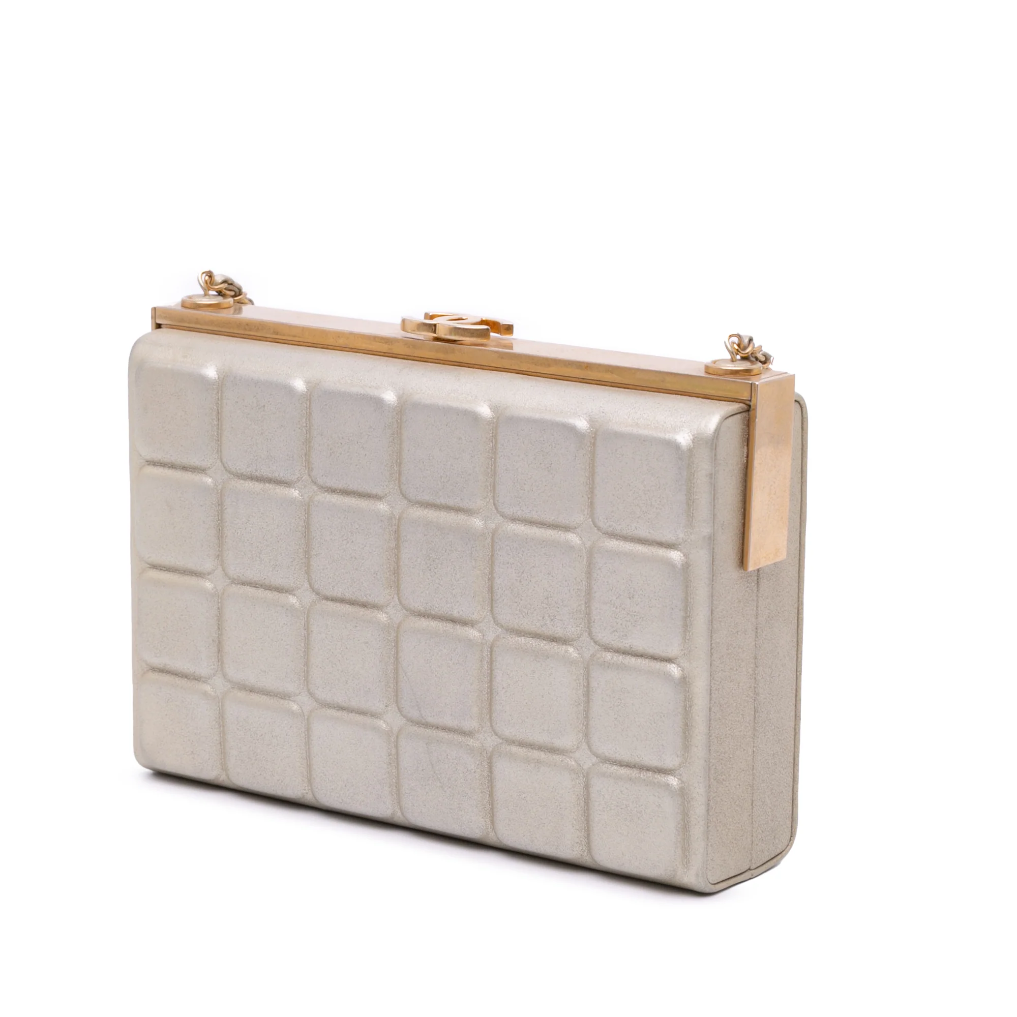 Chain Frame Clutch Embossed Calfskin - Image 2