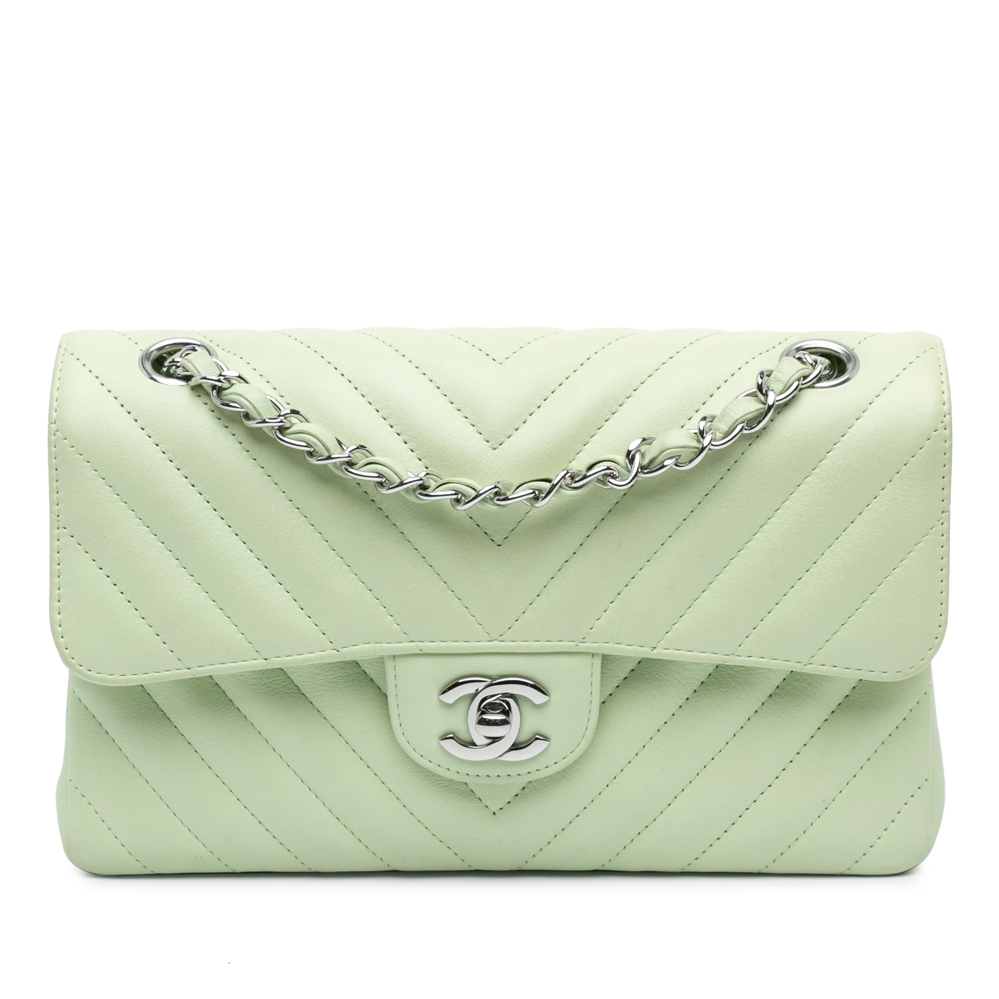 Classic Double Flap Bag Chevron Lambskin Small
