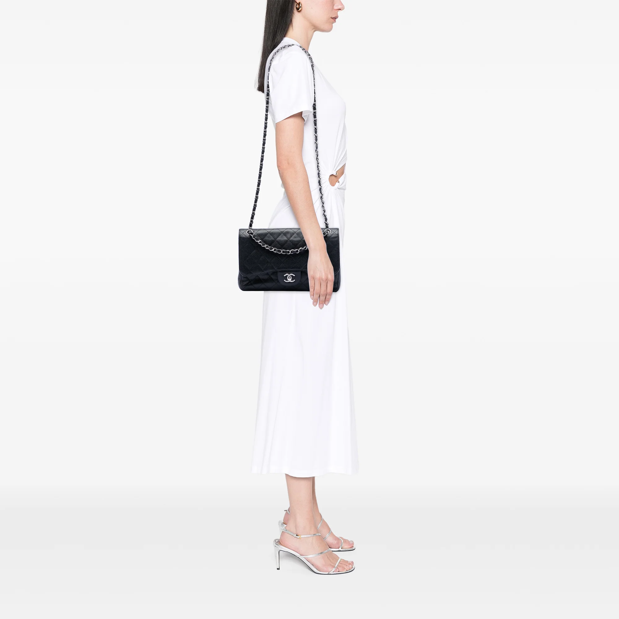 Classic Double Flap Bag Quilted Caviar Jumbo - Image 7