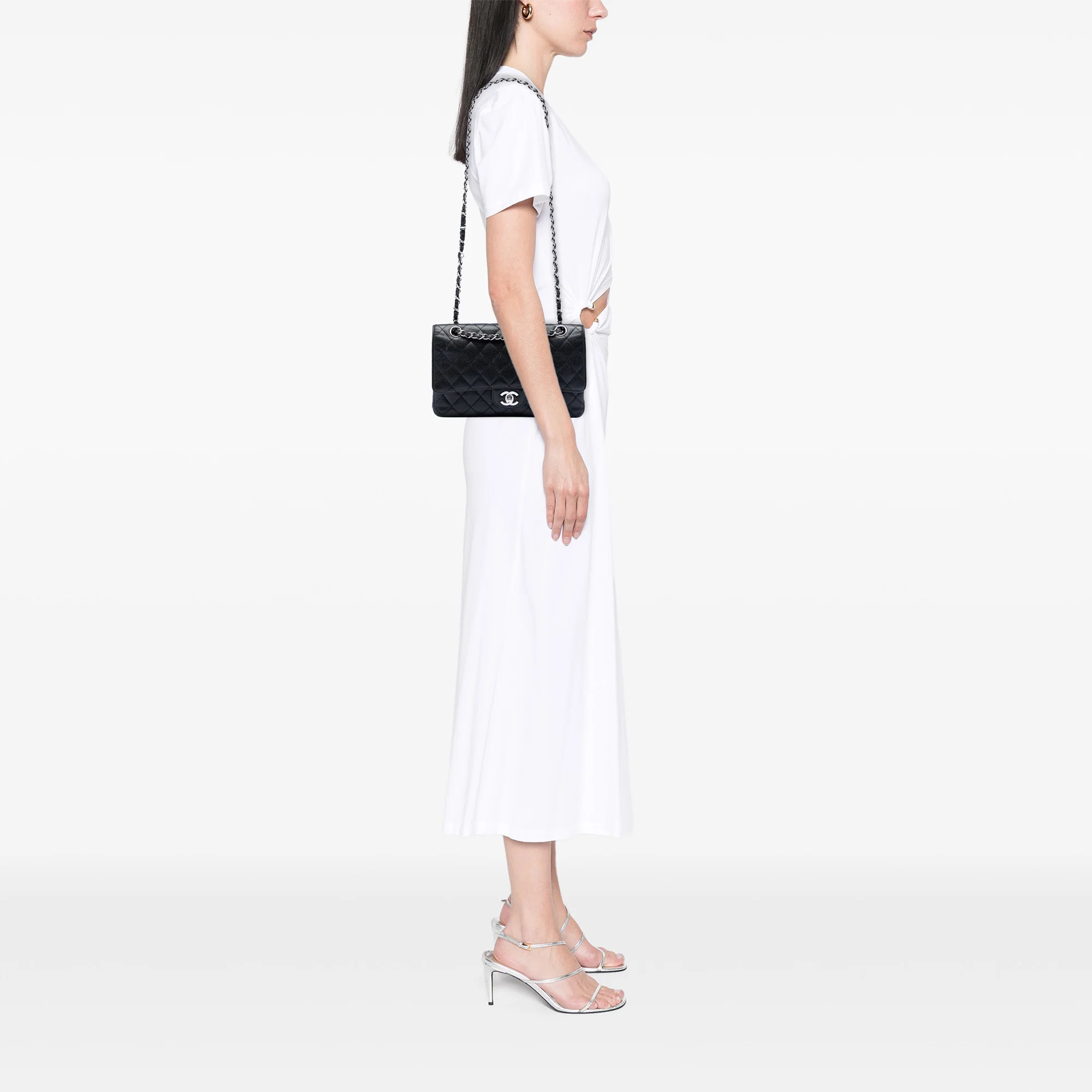 Classic Double Flap Bag Quilted Caviar Medium - Image 6