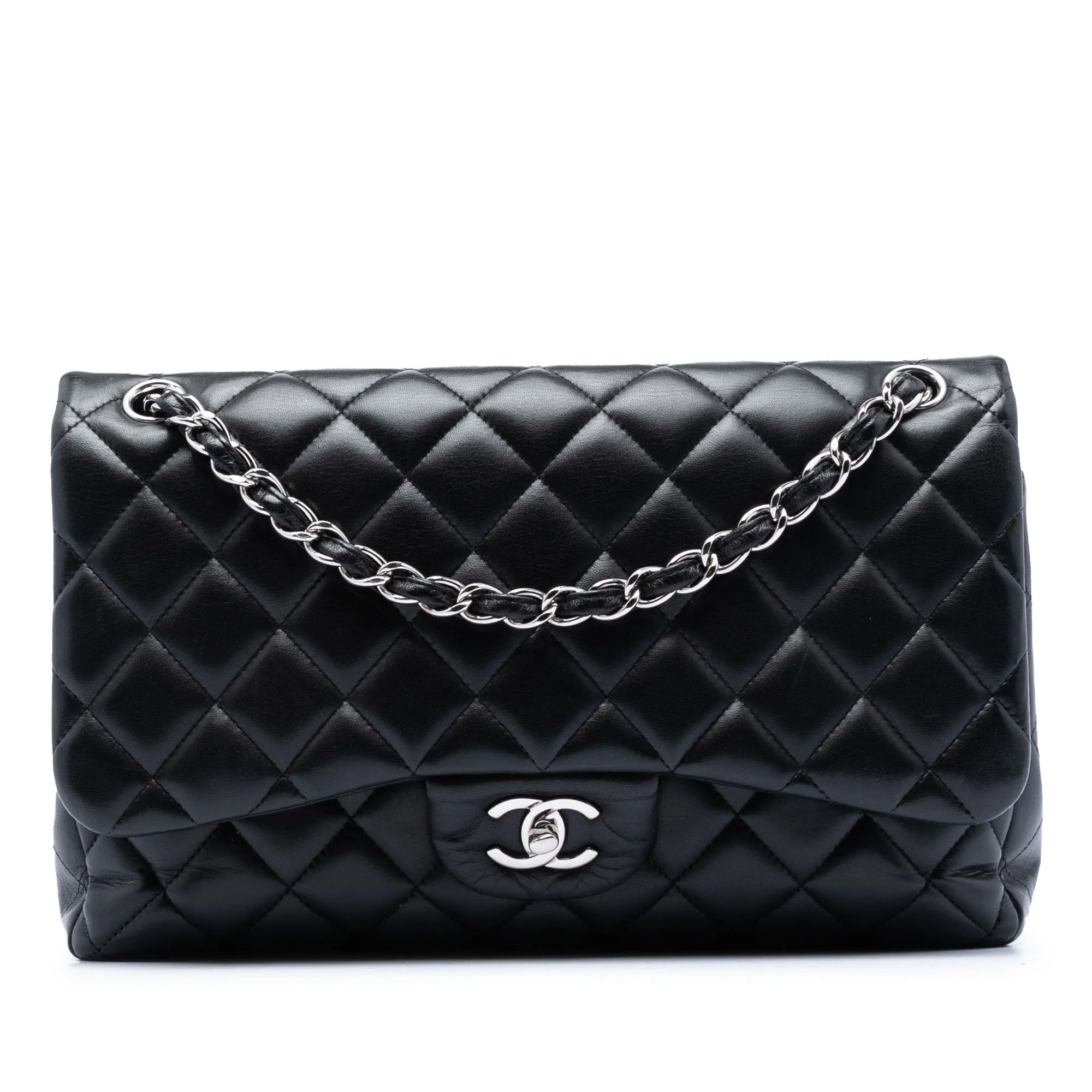 Classic Double Flap Bag Quilted Lambskin Jumbo