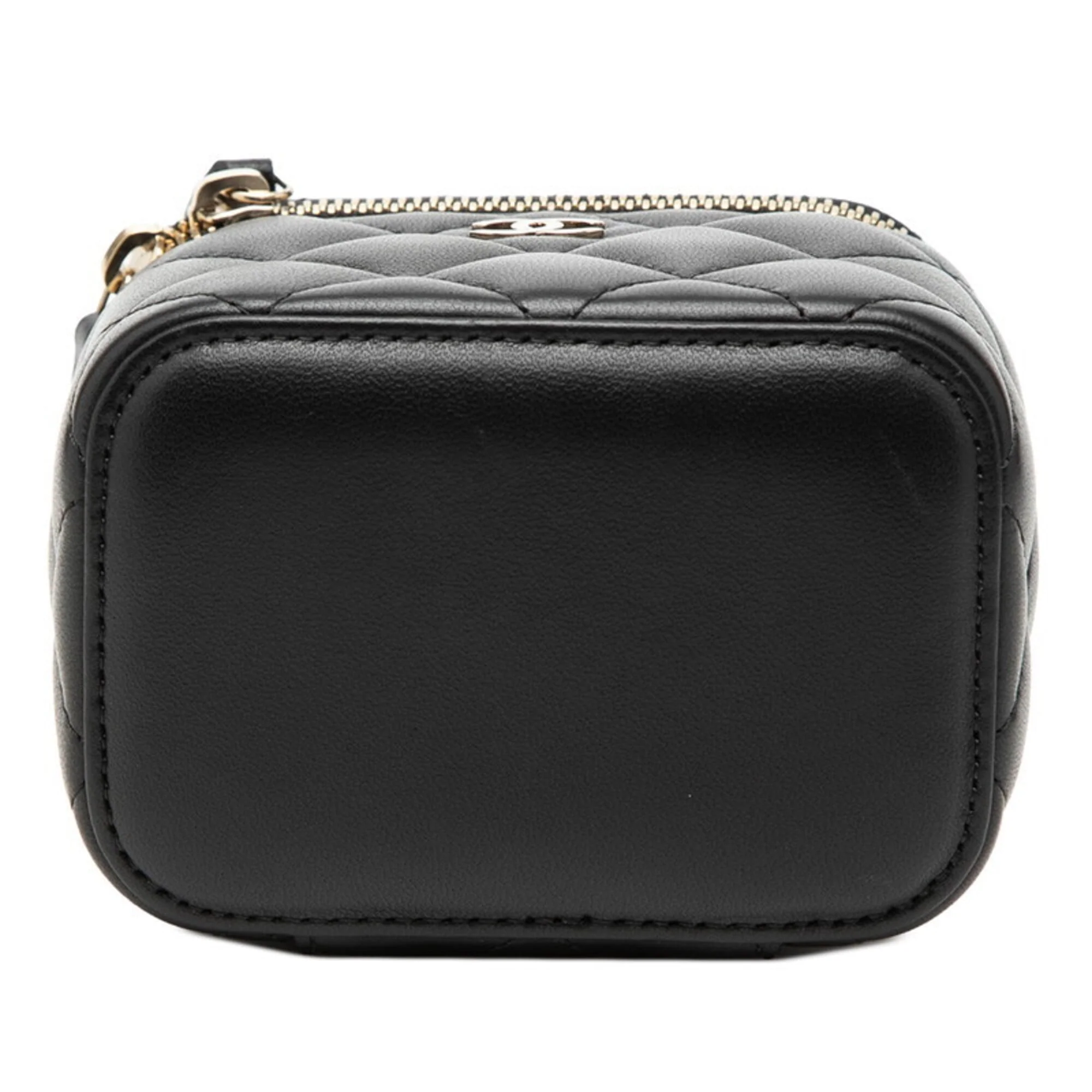 Classic Vanity Case with Chain Quilted Lambskin Mini - Image 3