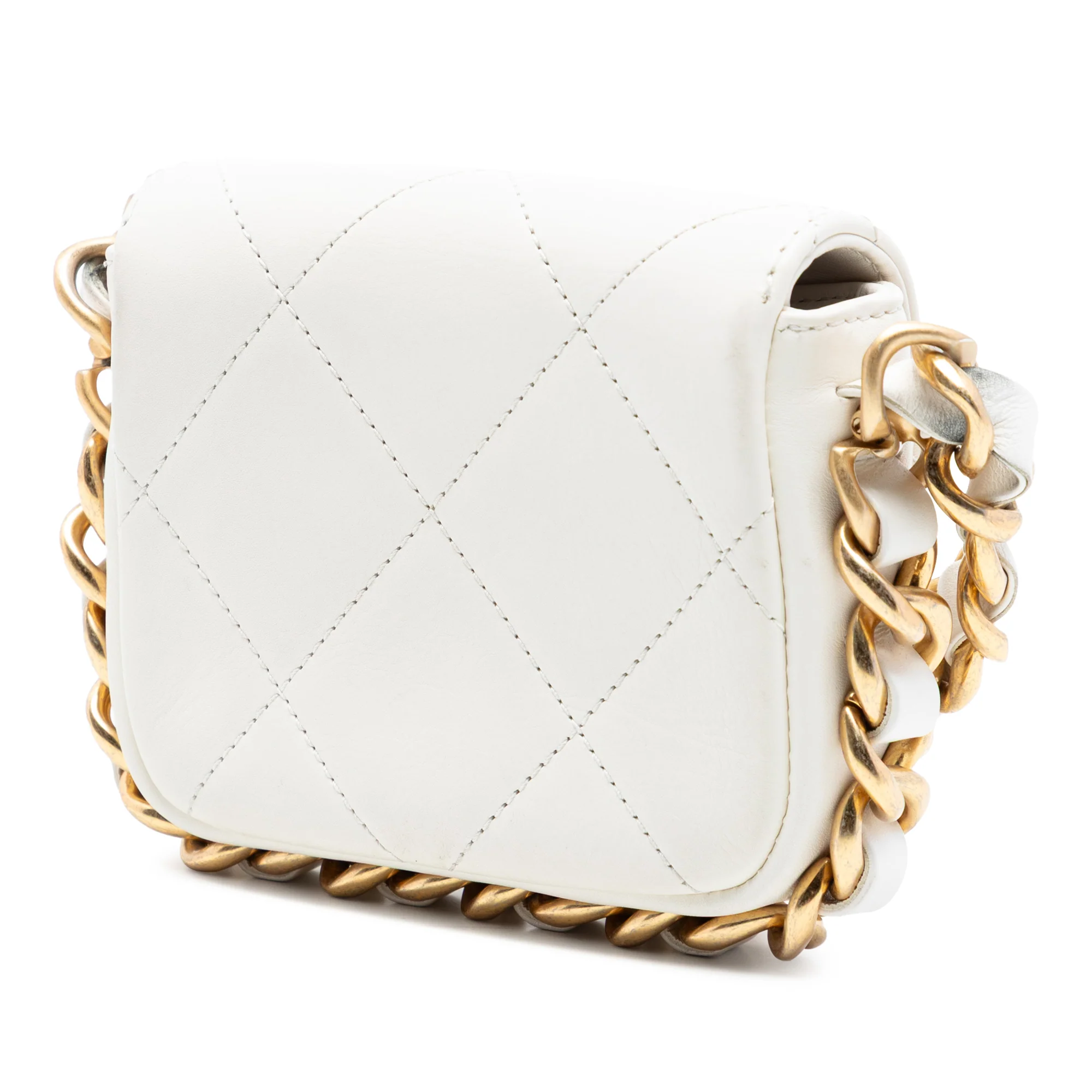 Framing Chain Flap Bag Quilted Calfskin Small - Image 2