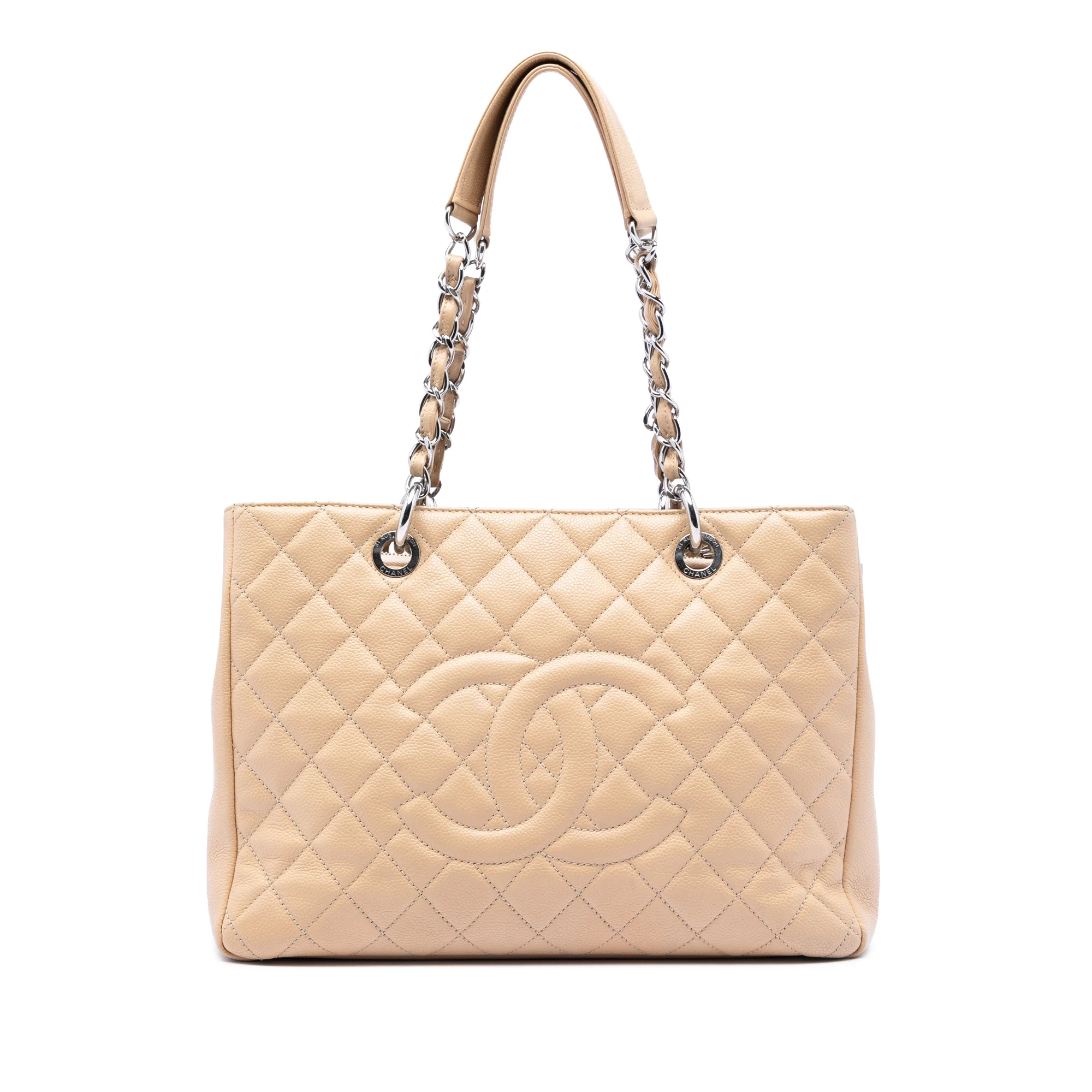 Grand Shopping Tote Quilted Caviar