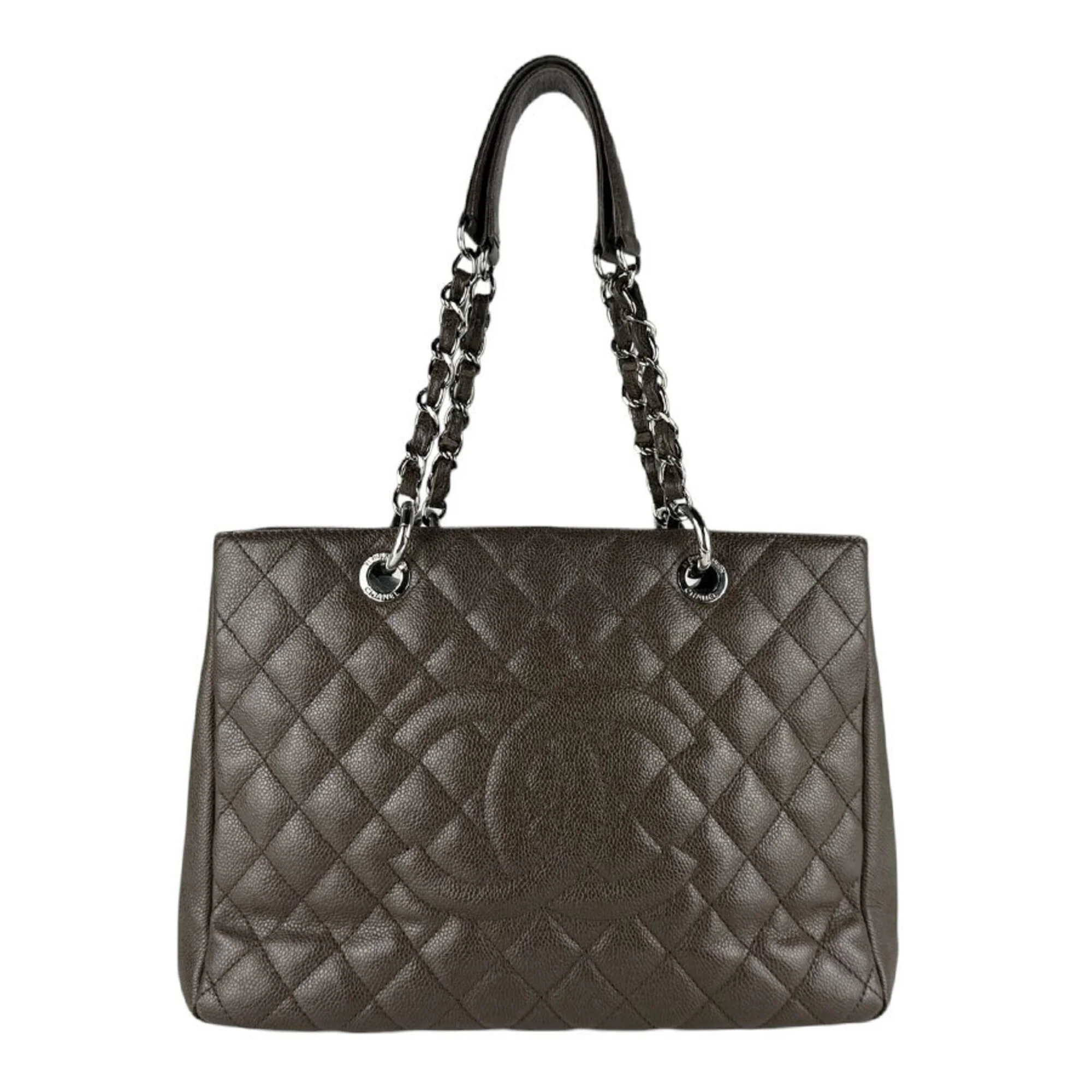 Grand Shopping Tote Quilted Caviar