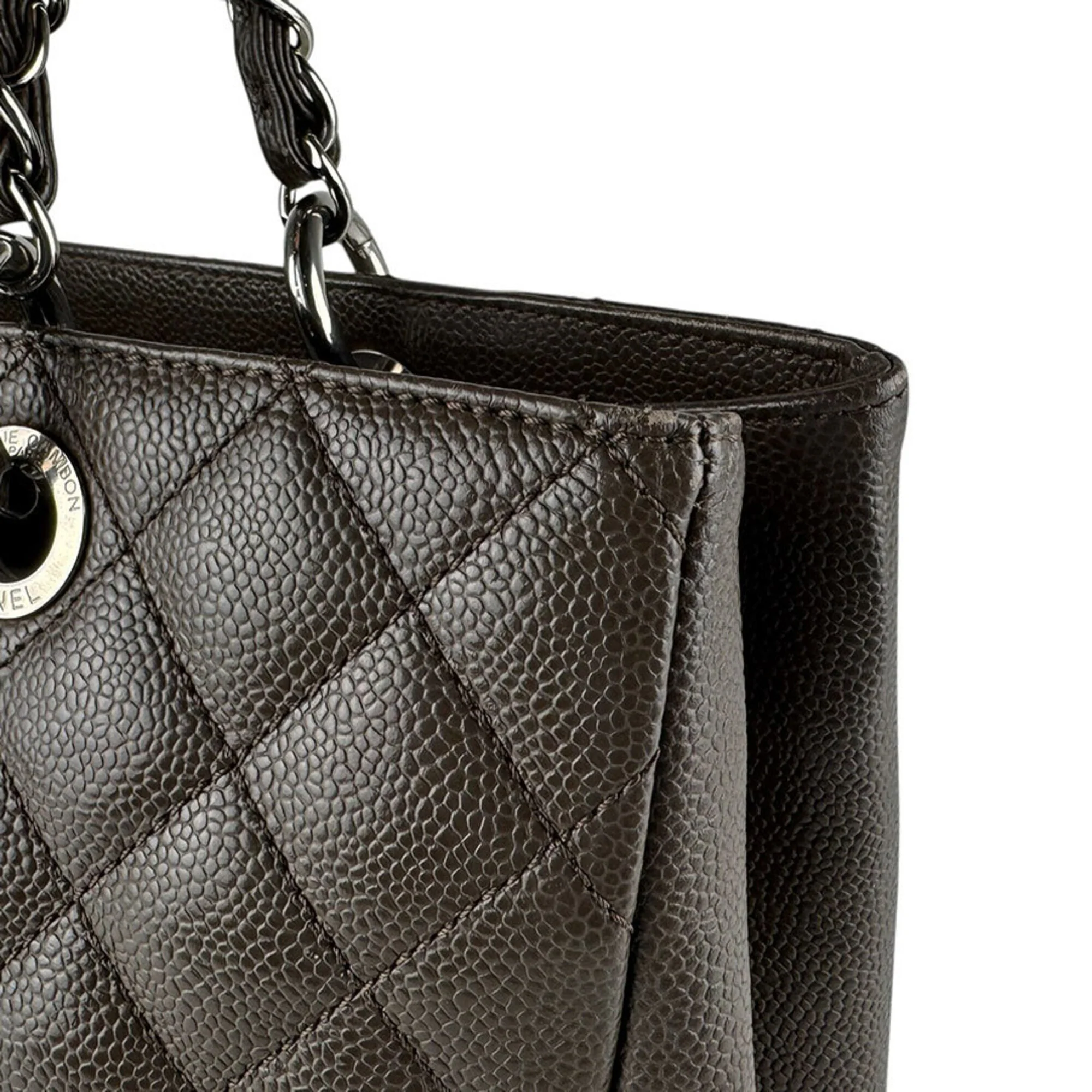 Grand Shopping Tote Quilted Caviar - Image 7