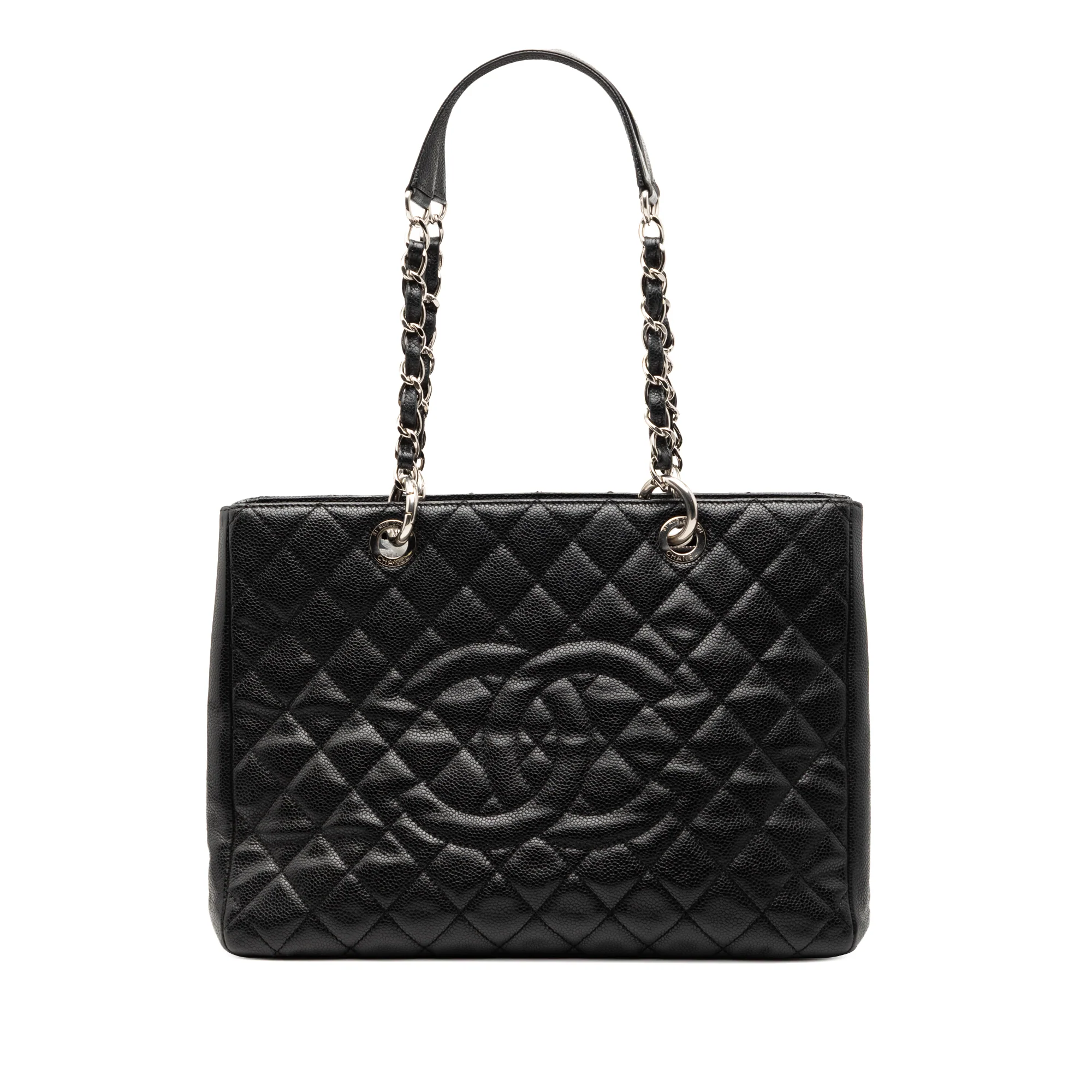 Grand Shopping Tote Quilted Caviar