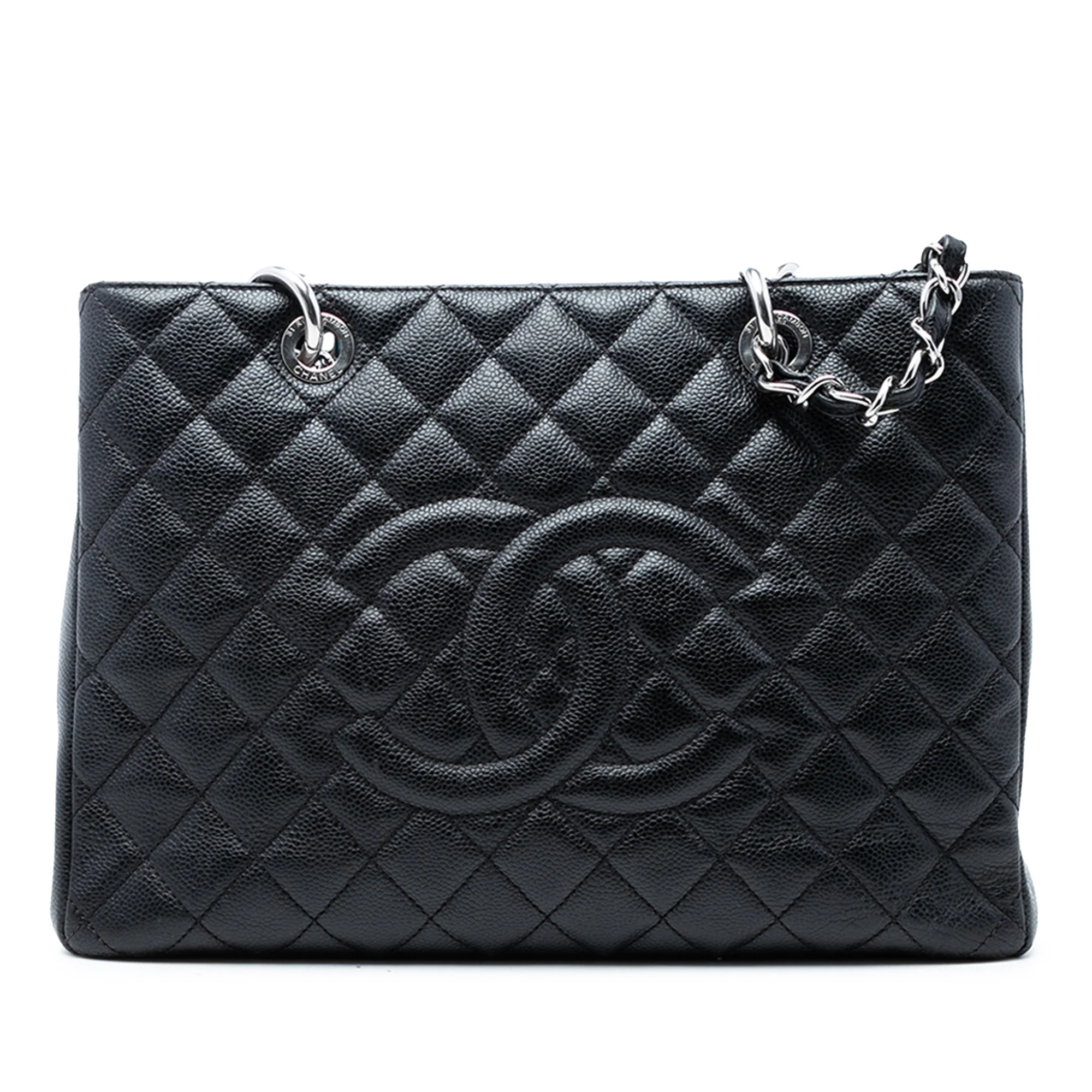 Grand Shopping Tote Quilted Caviar
