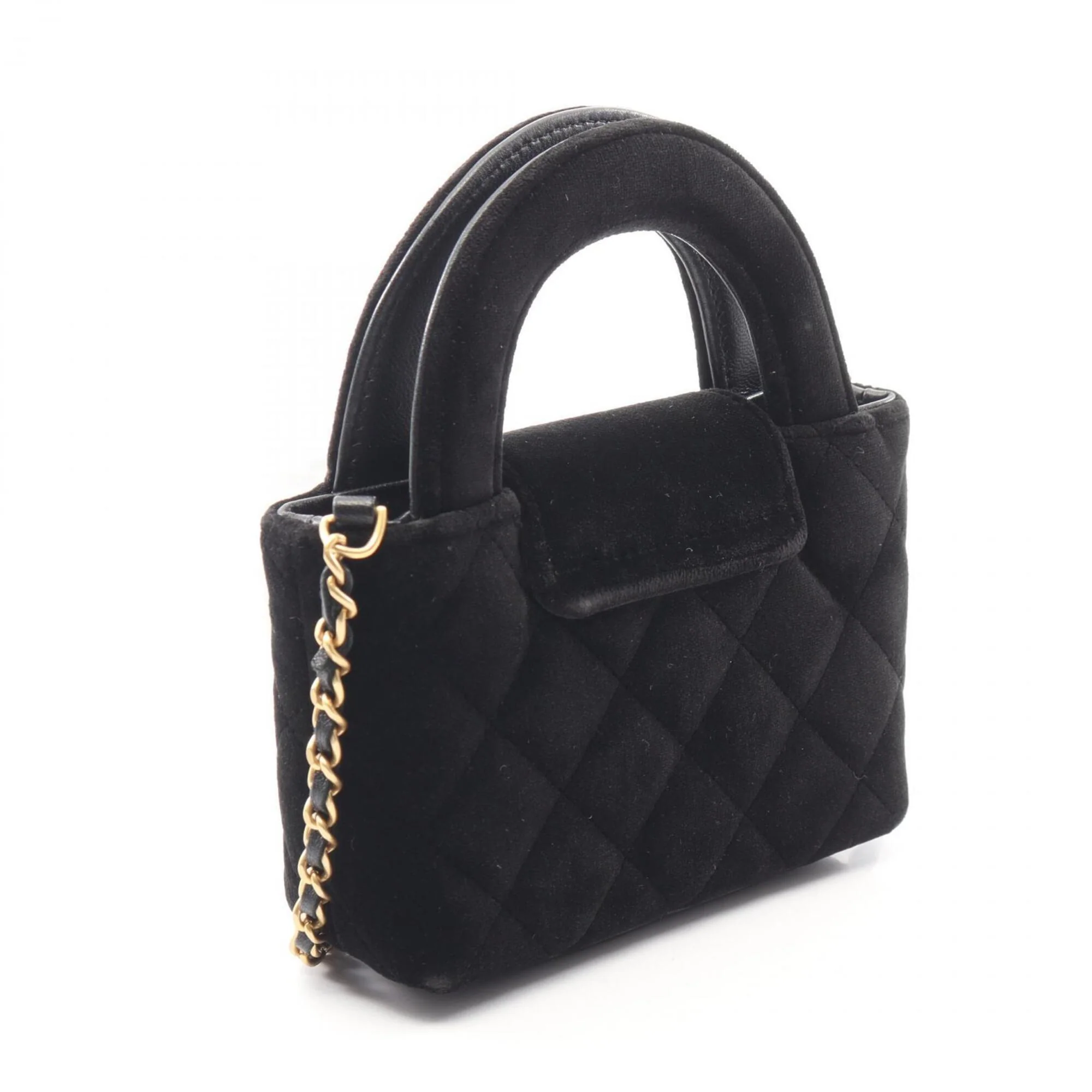 Kelly Top Handle Shopping Bag Quilted Shiny Aged Calfskin Mini - Image 2