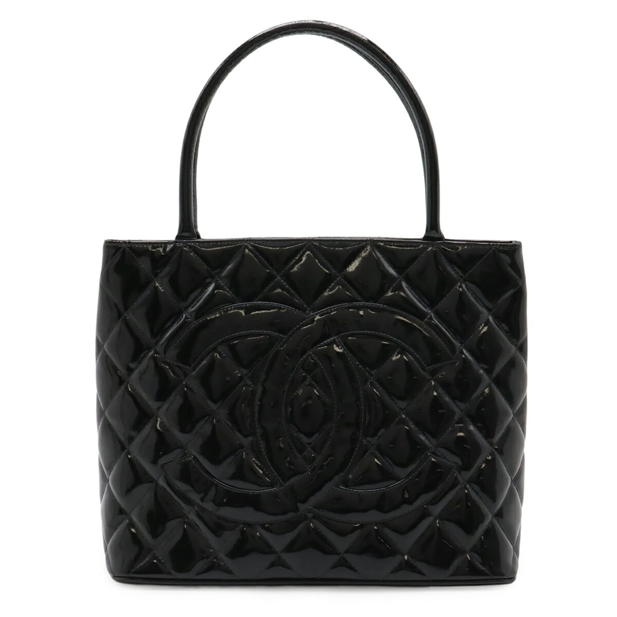 Medallion Tote Quilted Patent - Image 2