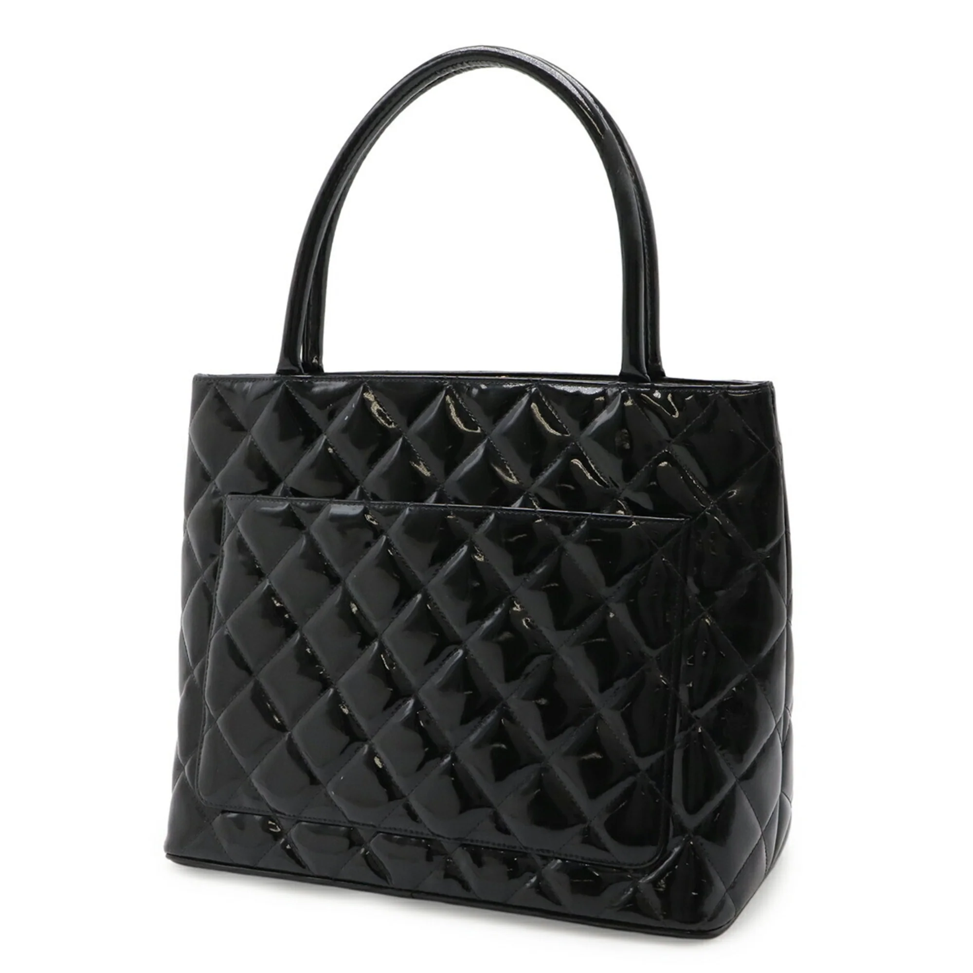 Medallion Tote Quilted Patent - Image 3