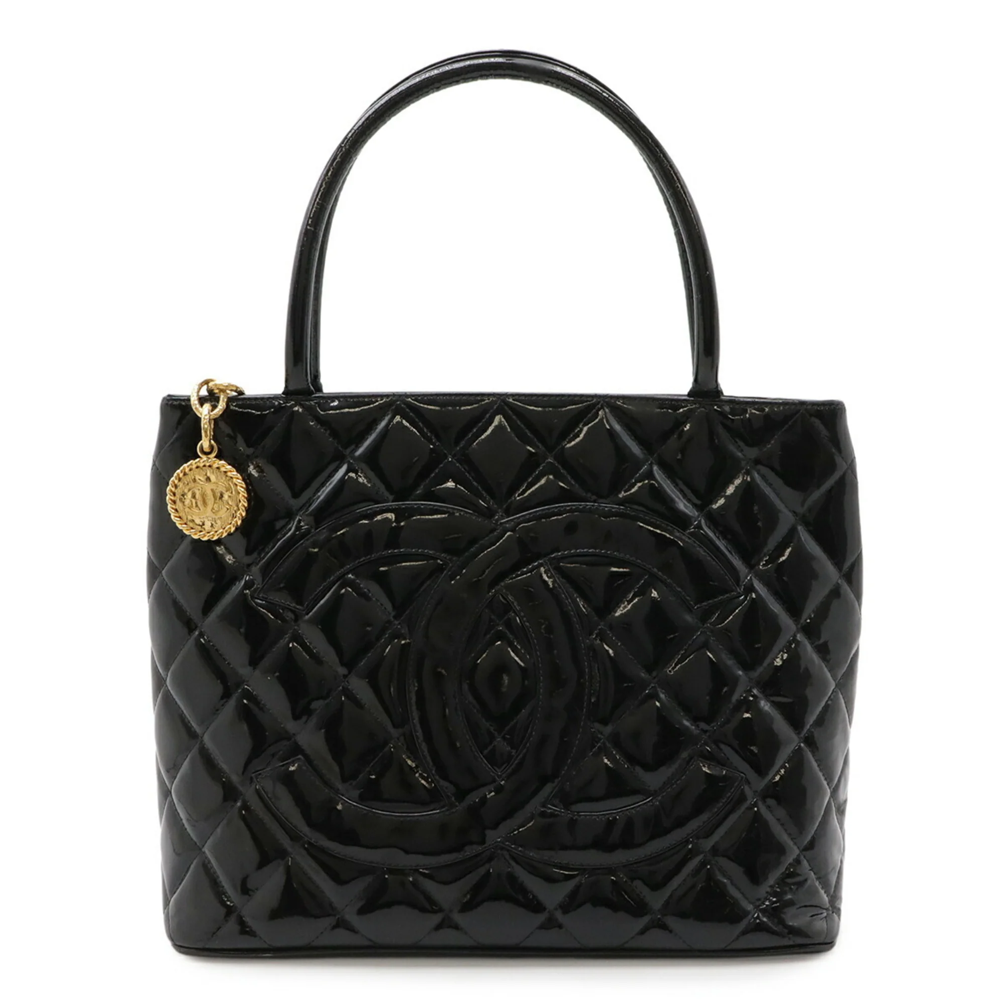 Medallion Tote Quilted Patent - Image 2