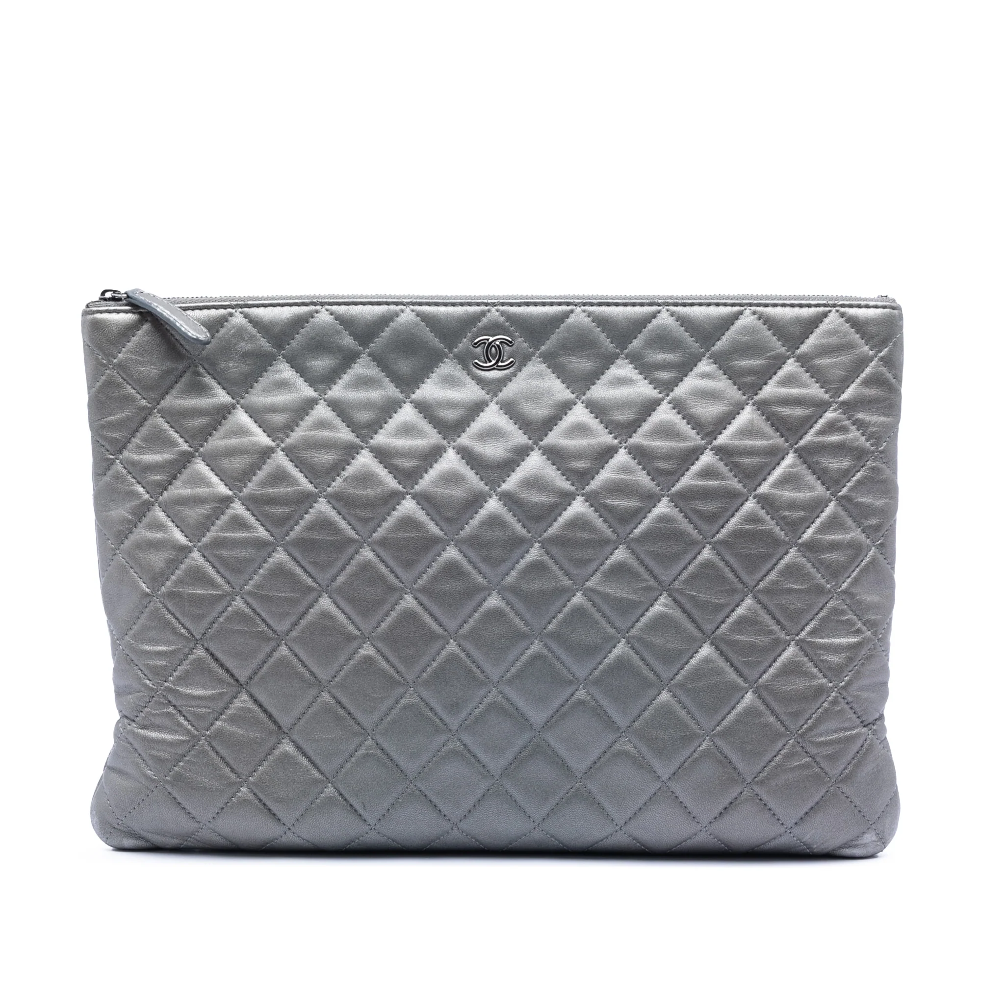 O Case Clutch Quilted Lambskin Large