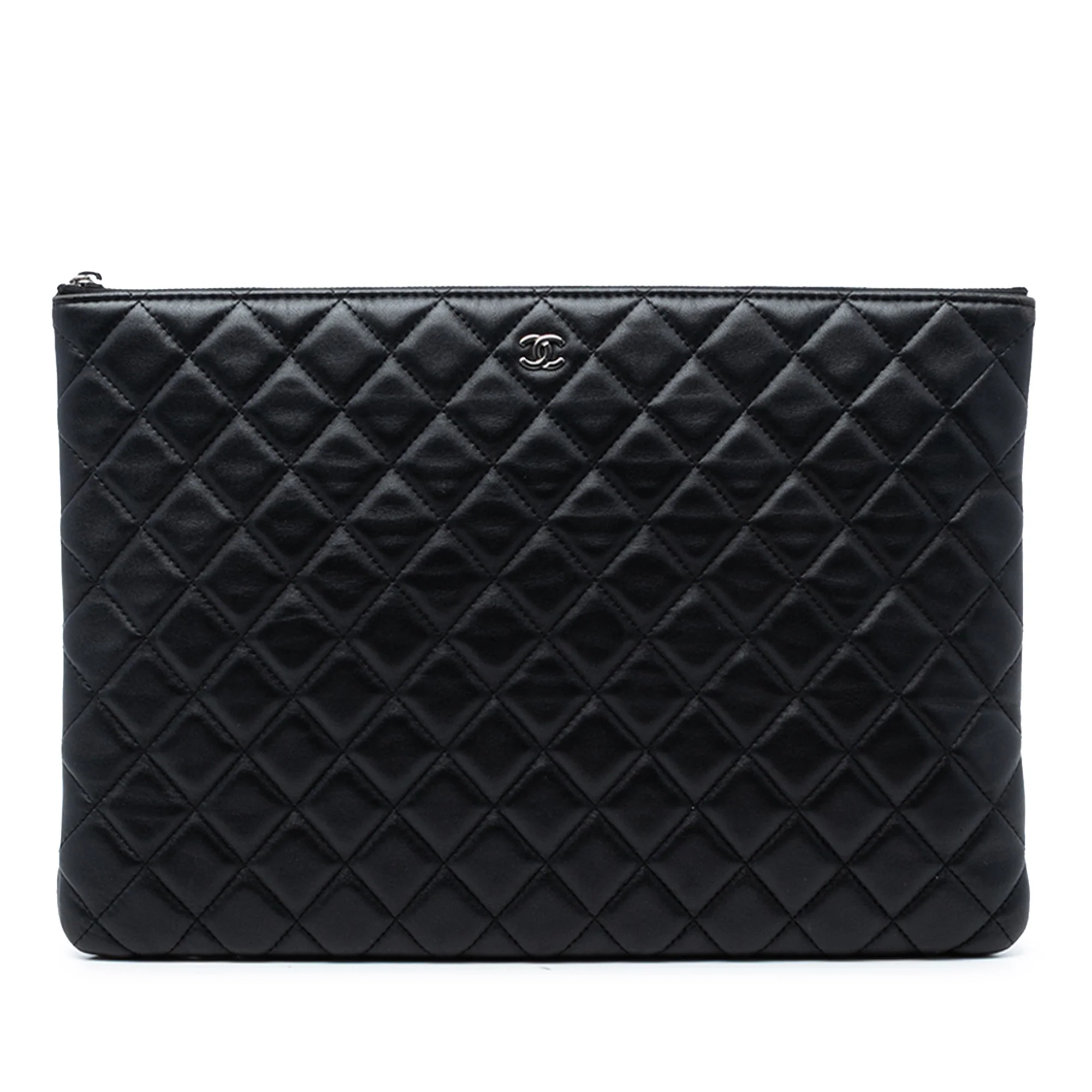 O Case Clutch Quilted Lambskin Large