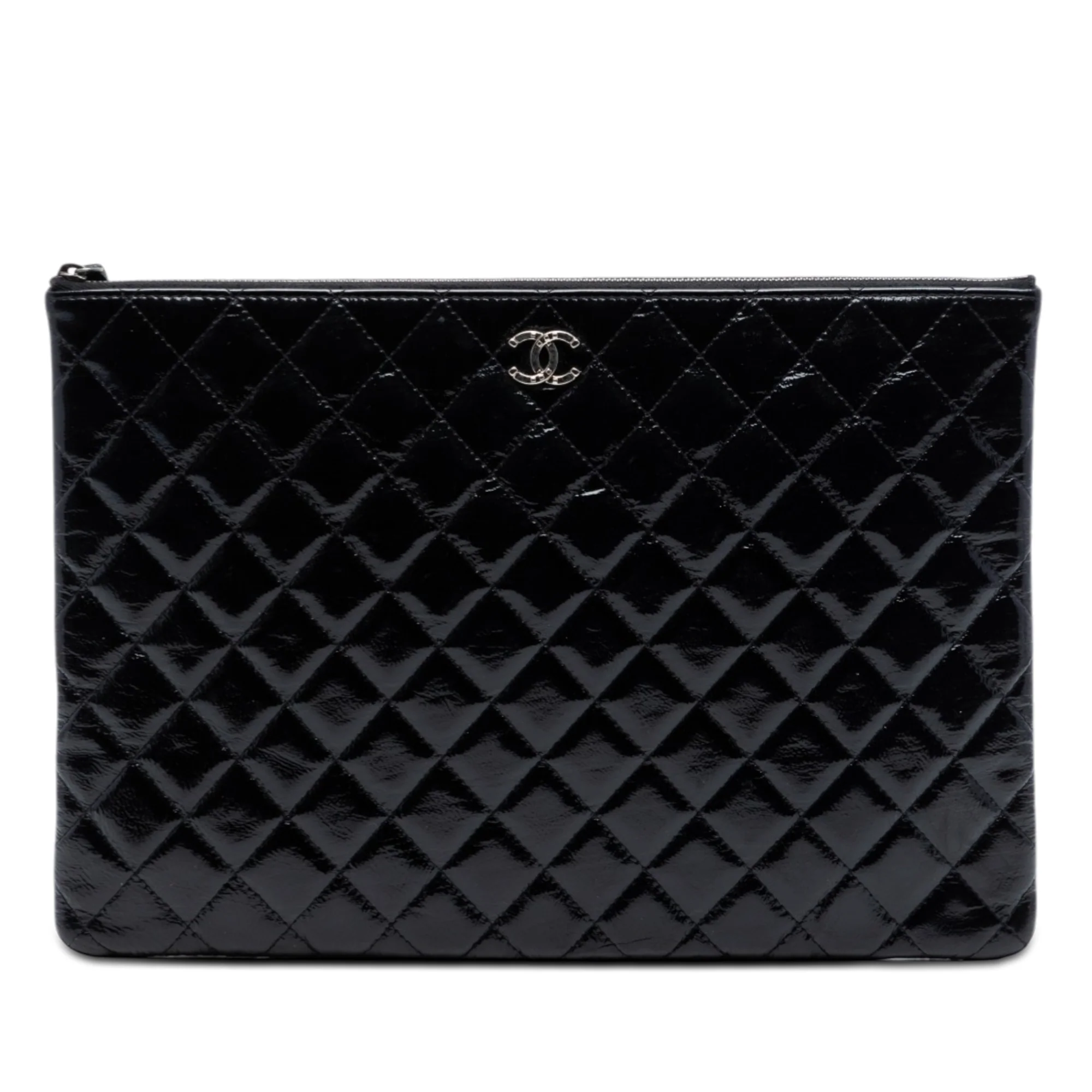 O Case Clutch Quilted Patent Large
