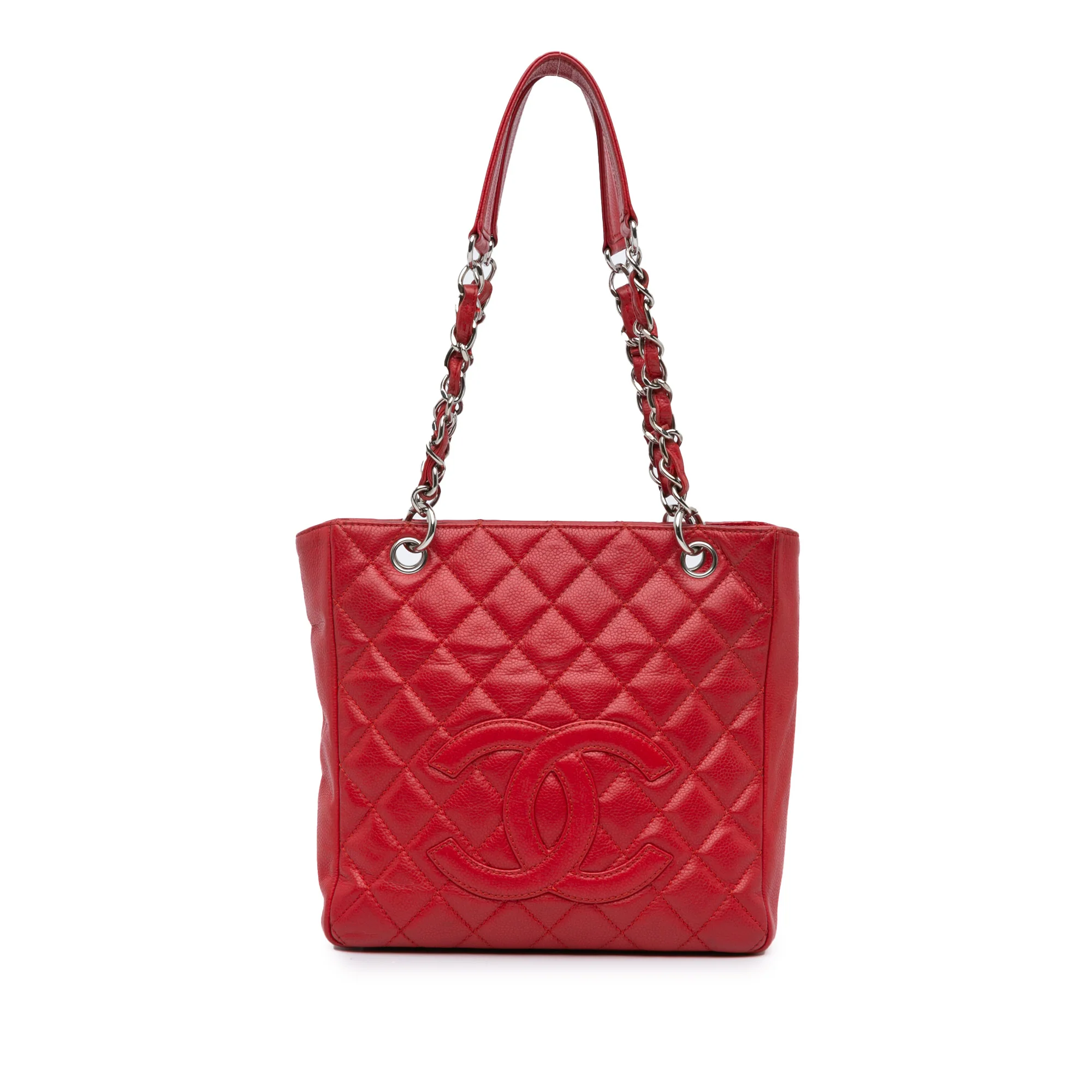 Petite Shopping Tote Quilted Caviar