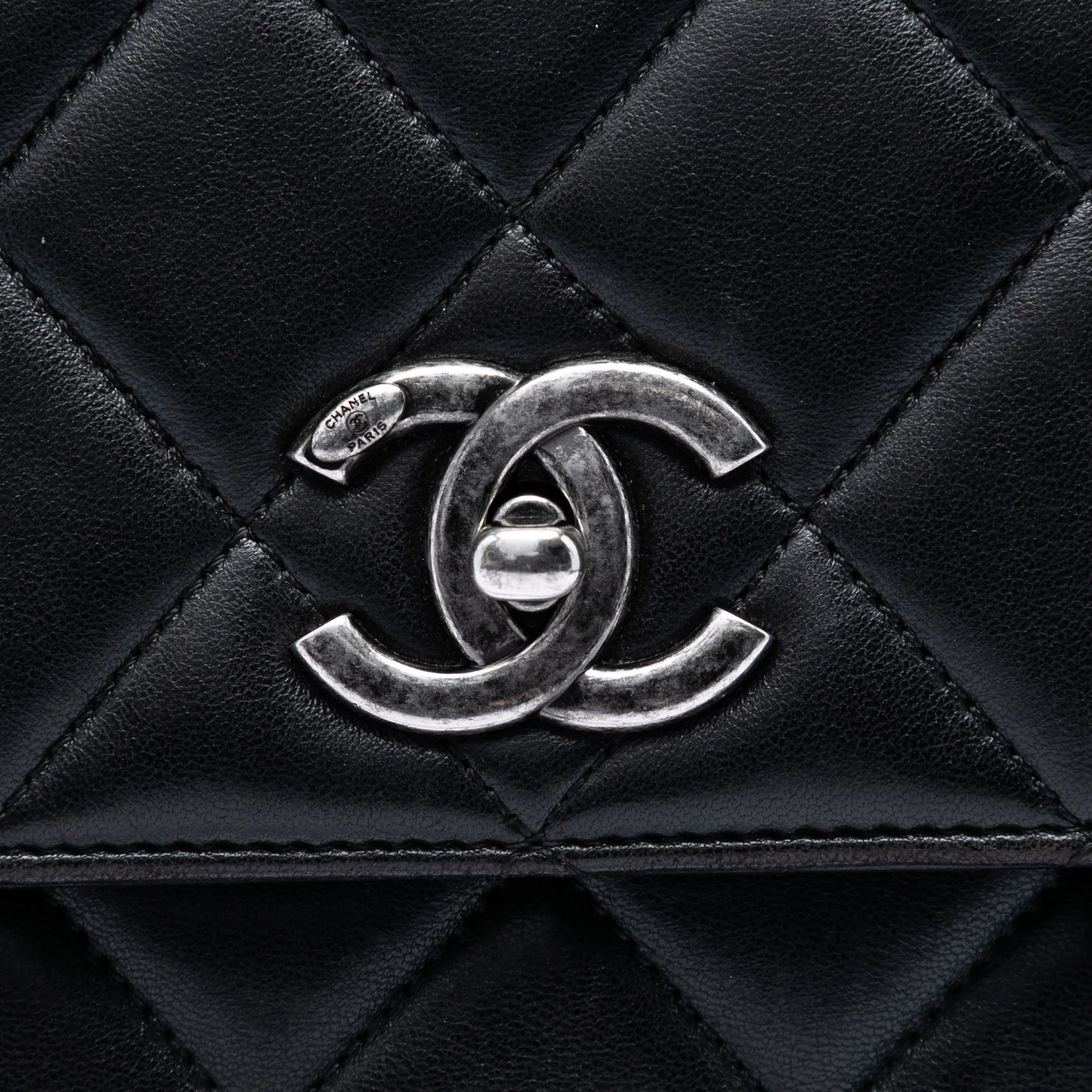 Trendy CC Top Handle Bag Quilted Lambskin Small - Image 5