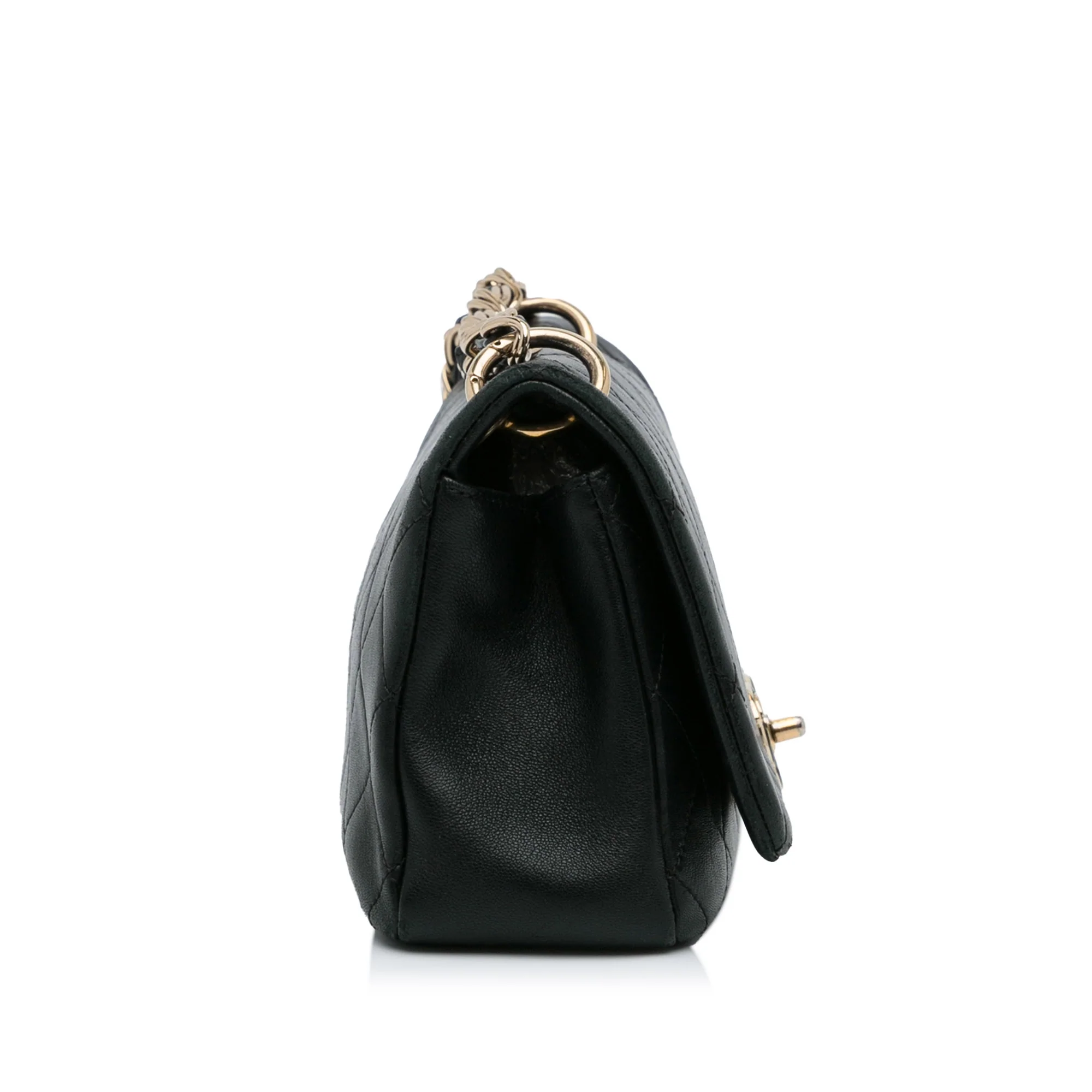 Twist Chain Enamel CC Flap Bag Quilted Lambskin Medium - Image 3