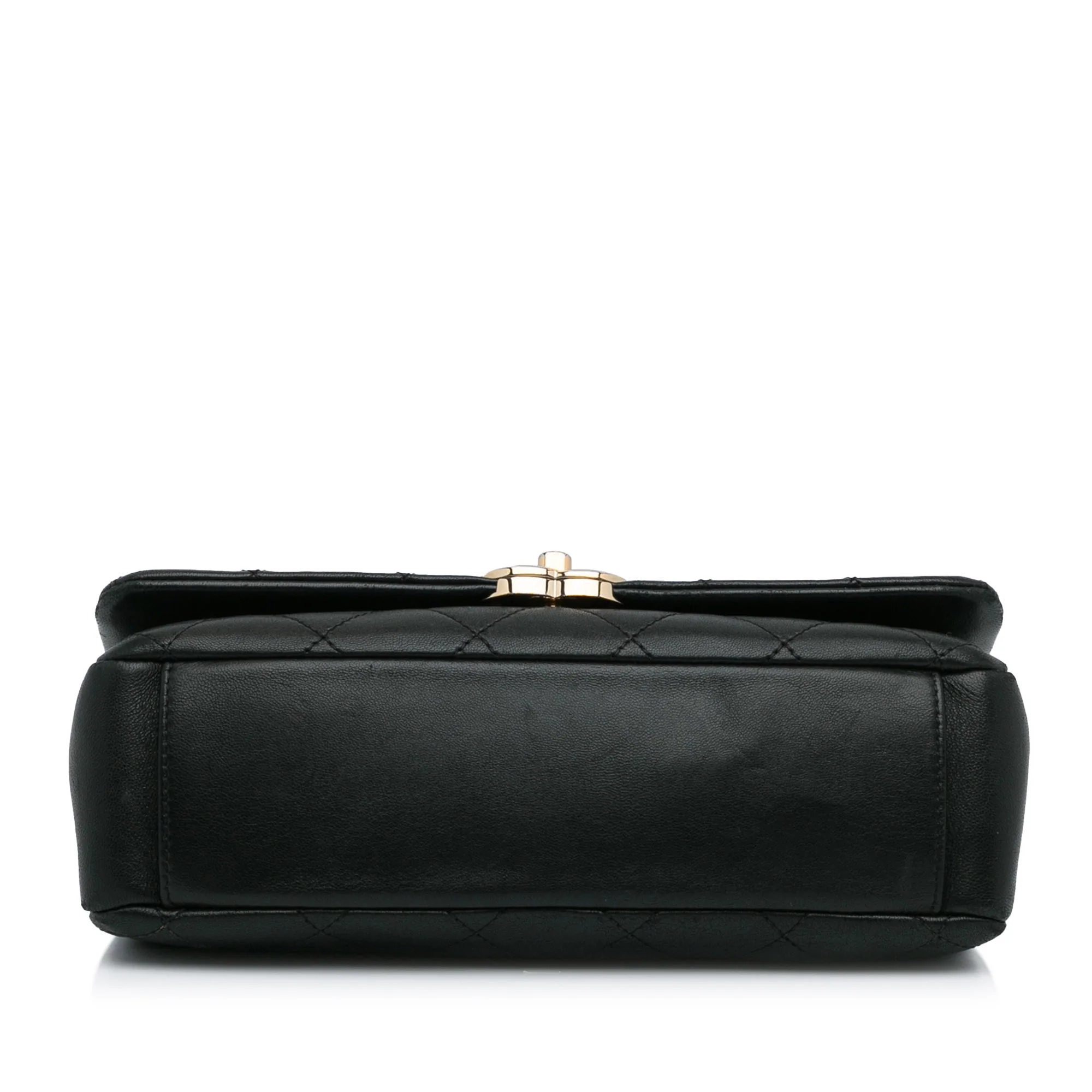 Twist Chain Enamel CC Flap Bag Quilted Lambskin Medium - Image 5