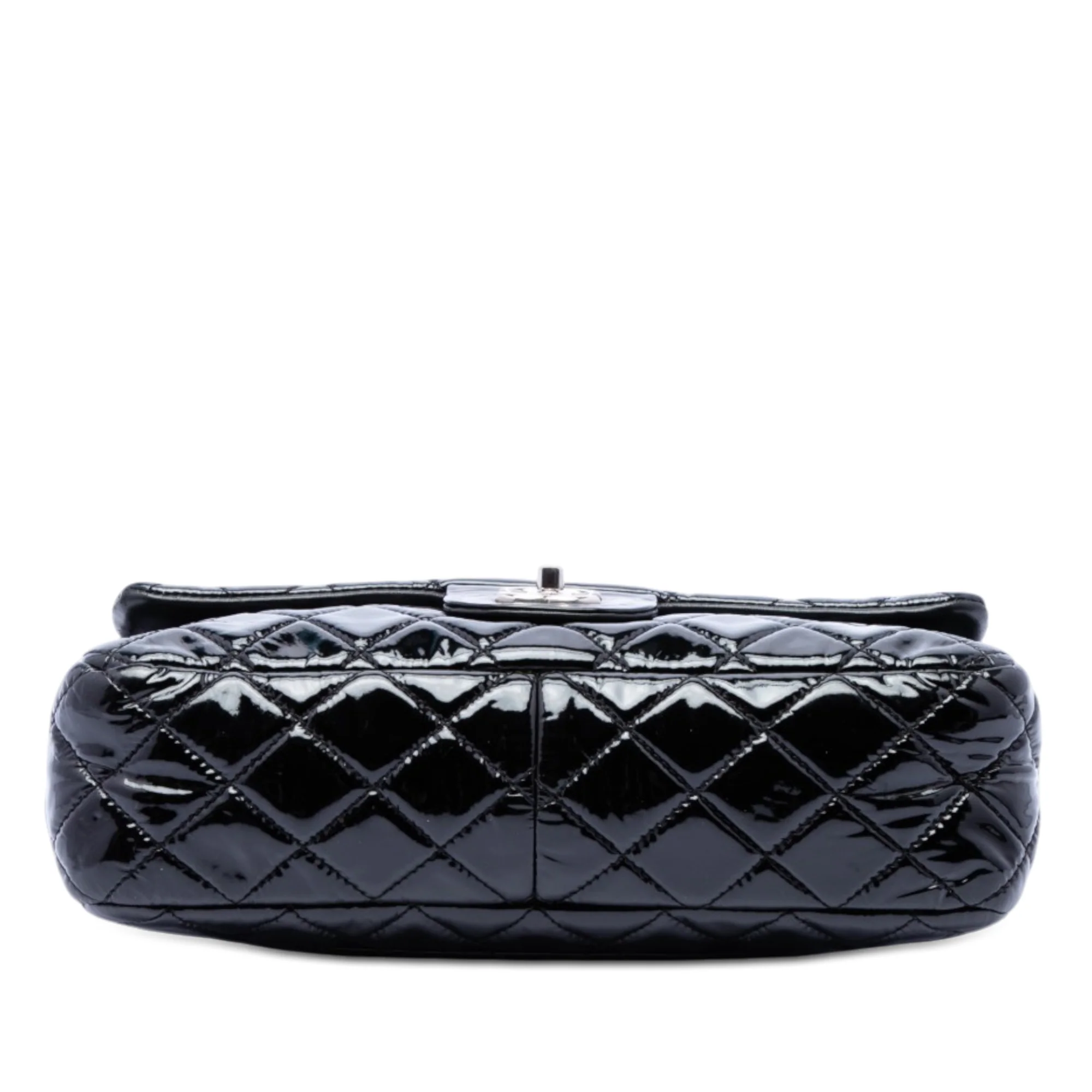 Vintage Classic Single Flap Bag Quilted Patent Jumbo - Image 3