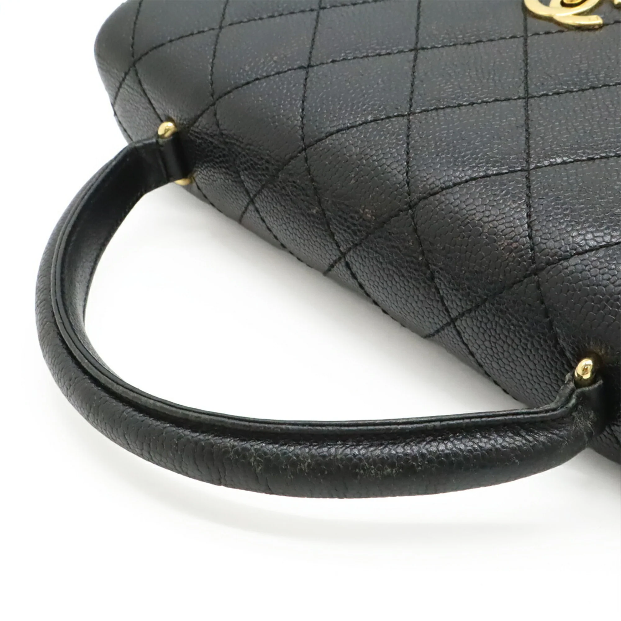 Vintage Classic Top Handle Flap Bag Quilted Caviar Jumbo - Image 5