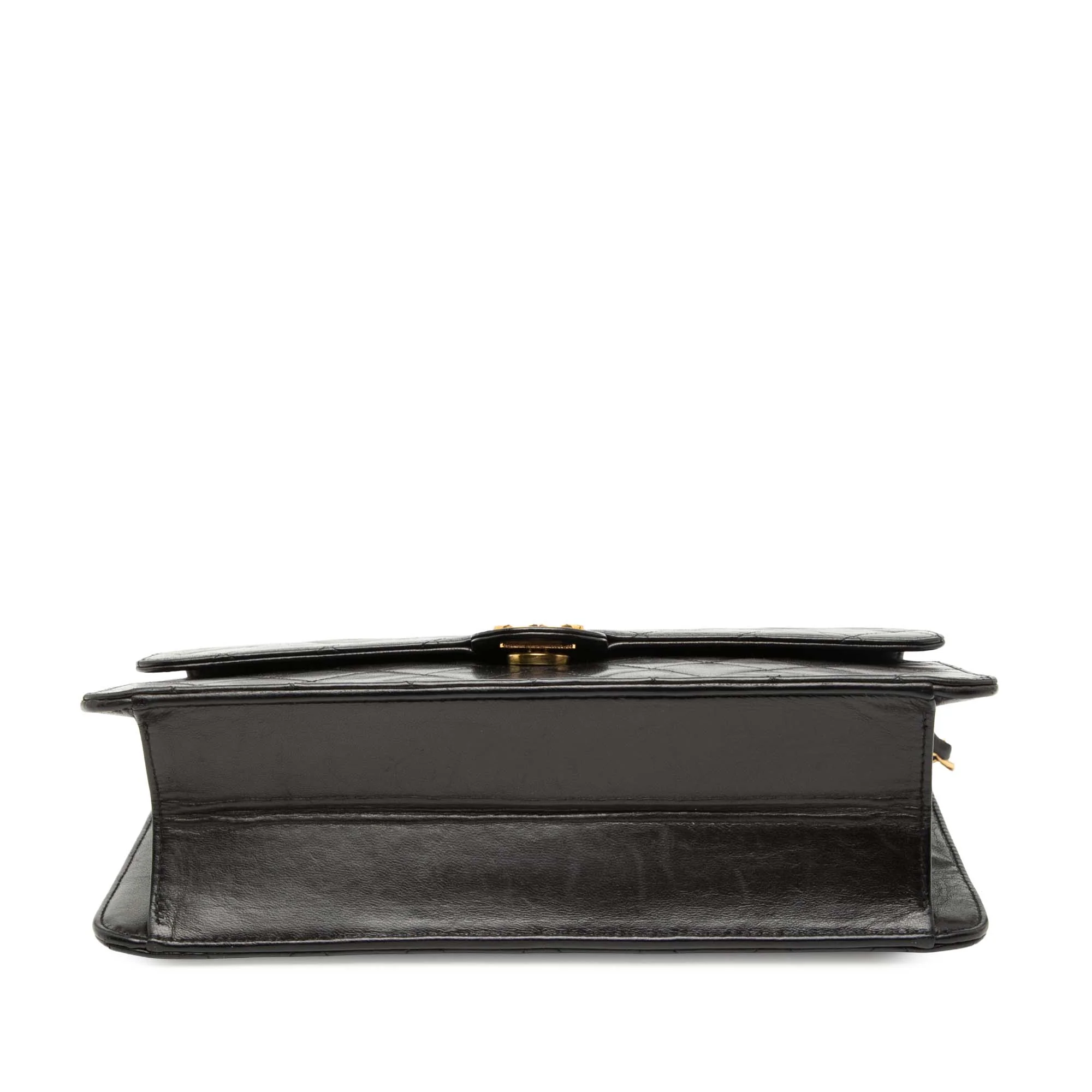 Vintage Clutch with Chain Quilted Leather Medium - Image 3