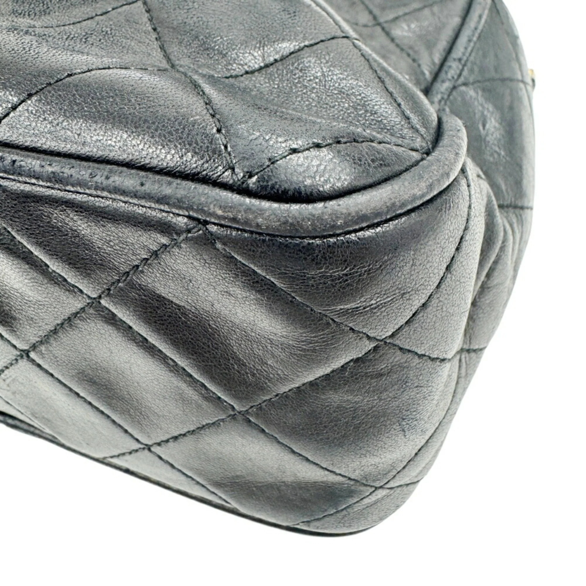 Vintage Front Pocket Camera Bag Quilted Leather Mini - Image 8