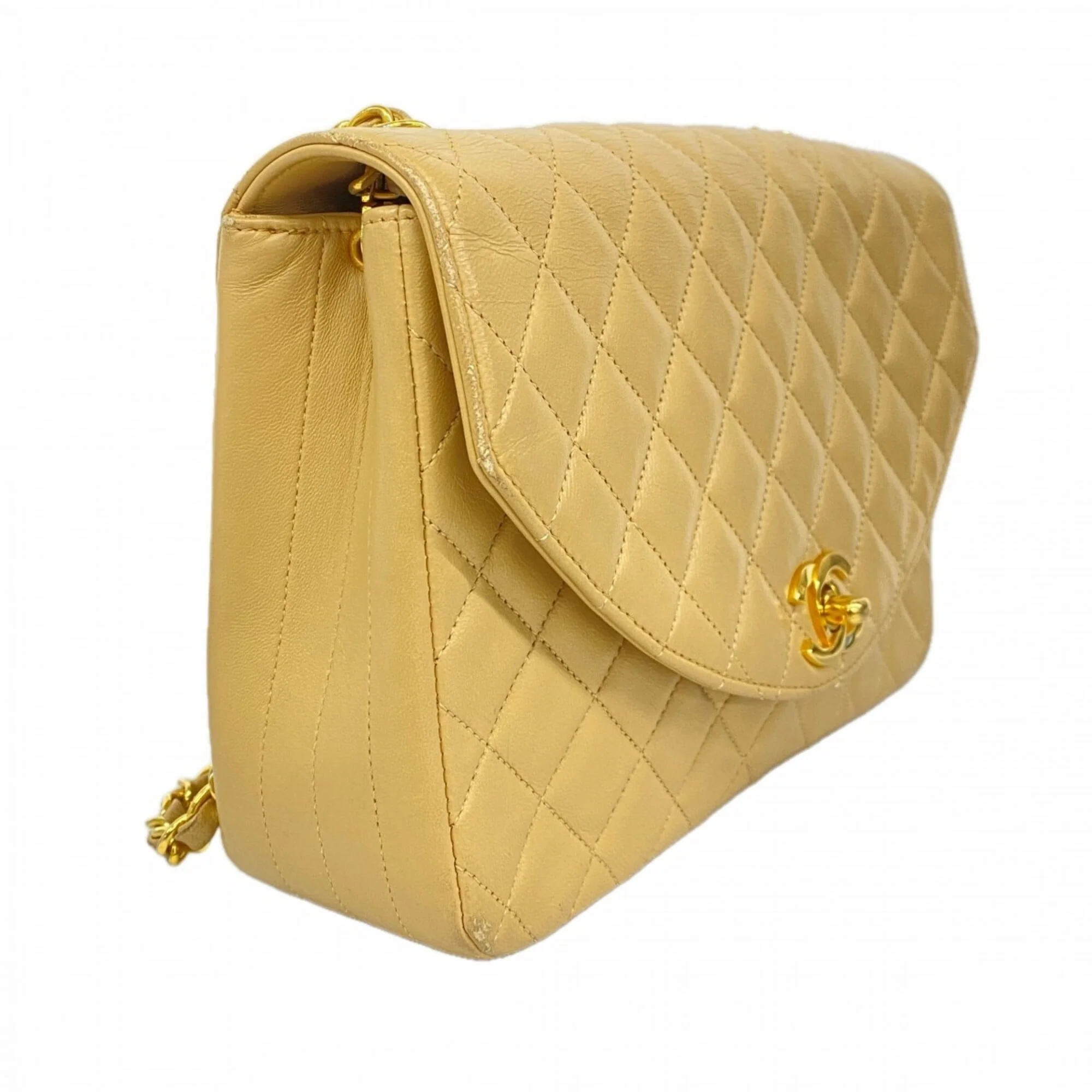 Vintage Round Flap Bag Quilted Lambskin Medium - Image 2