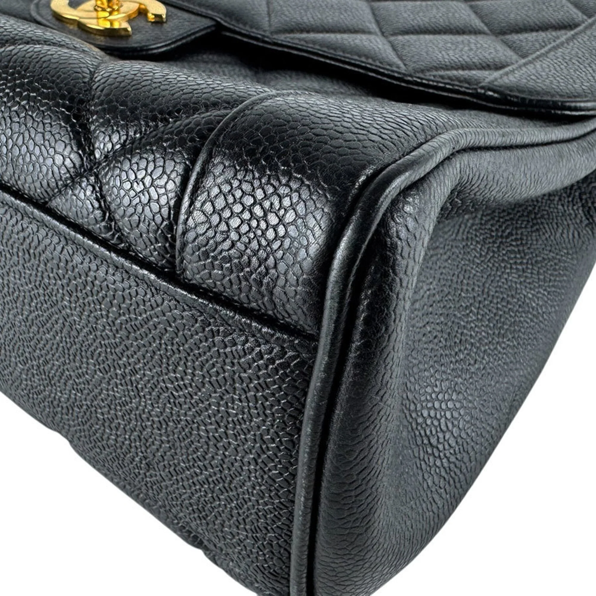 Vintage Two-Tone Kelly Top Handle Bag Quilted Caviar Jumbo - Image 9